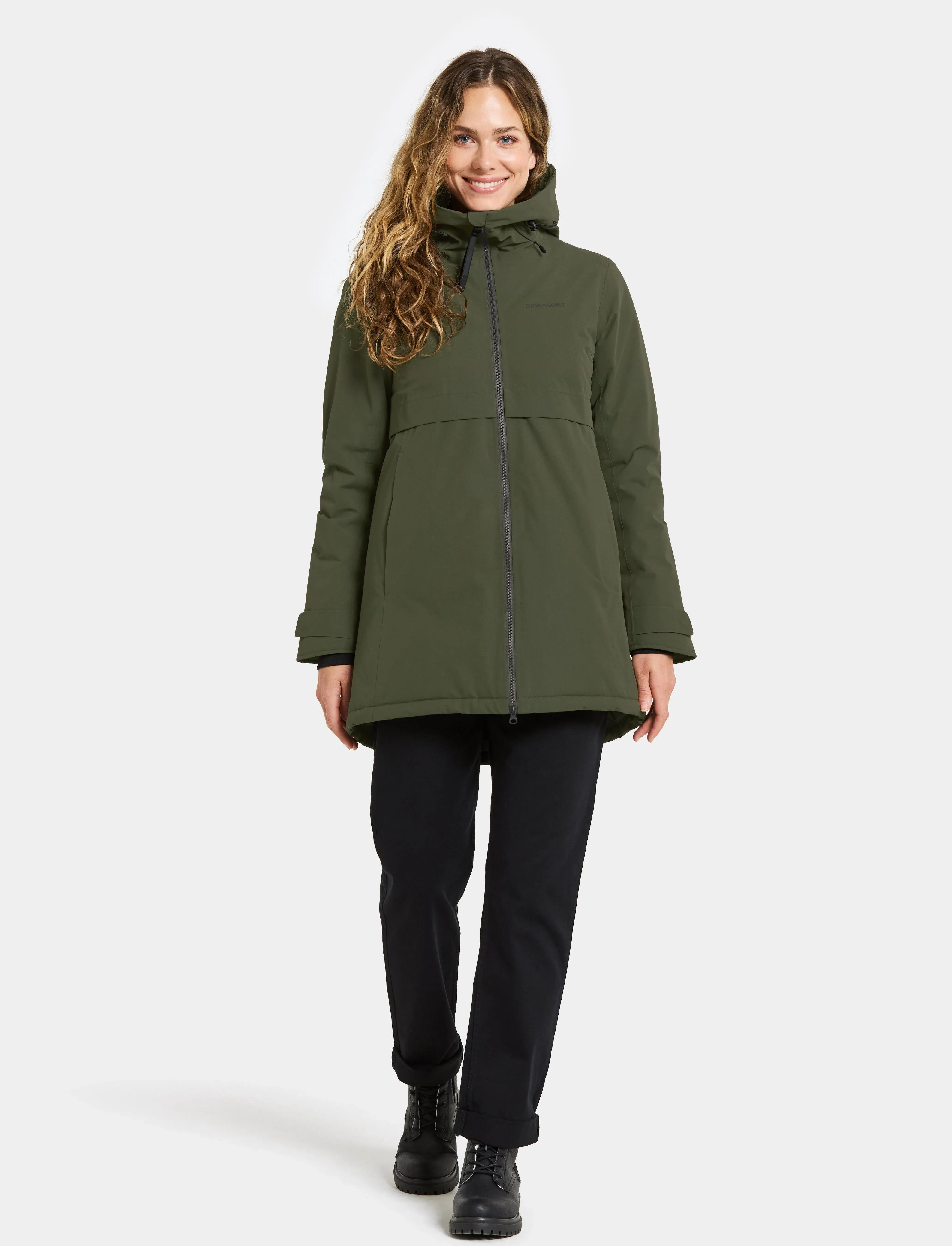 Didriksons - HELLE WNS PARKA 6 - overtøj - deep green - 3