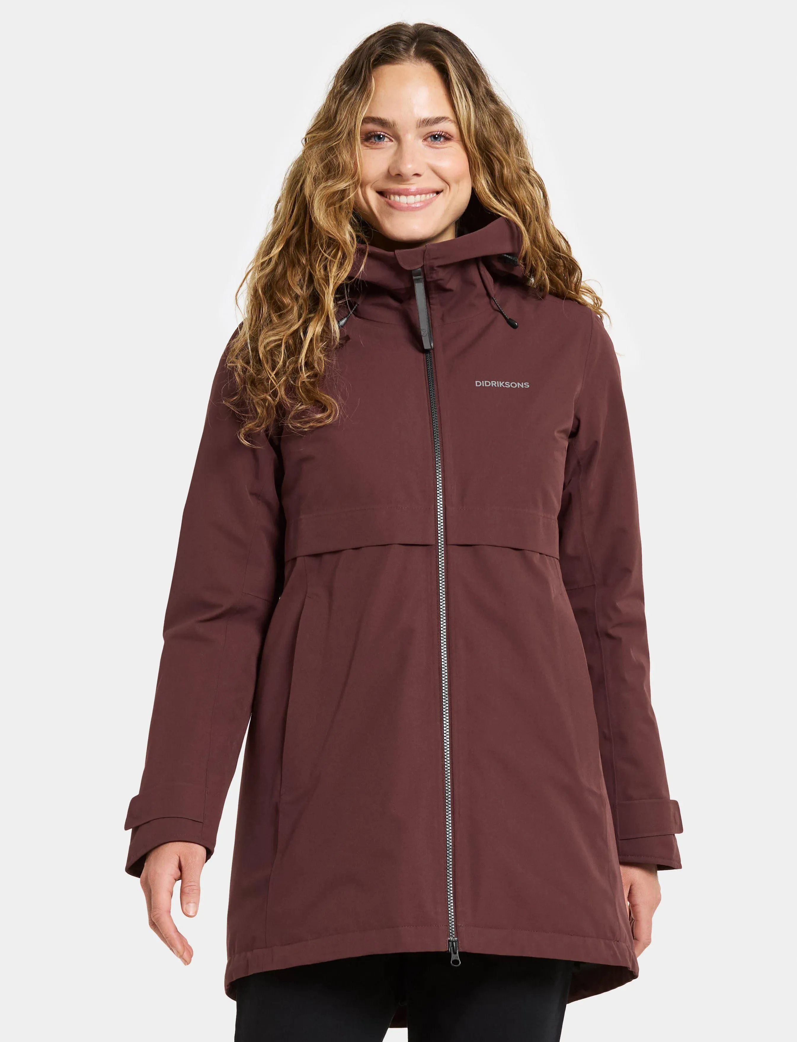 Didriksons HELLE WNS PARKA 6 - Parkas - OLD RUST / burgundy
