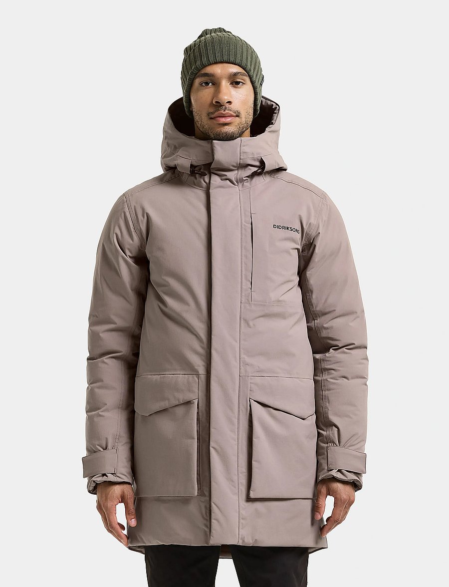 Didriksons - Akilles Parka - parka coats - ash brown - 0