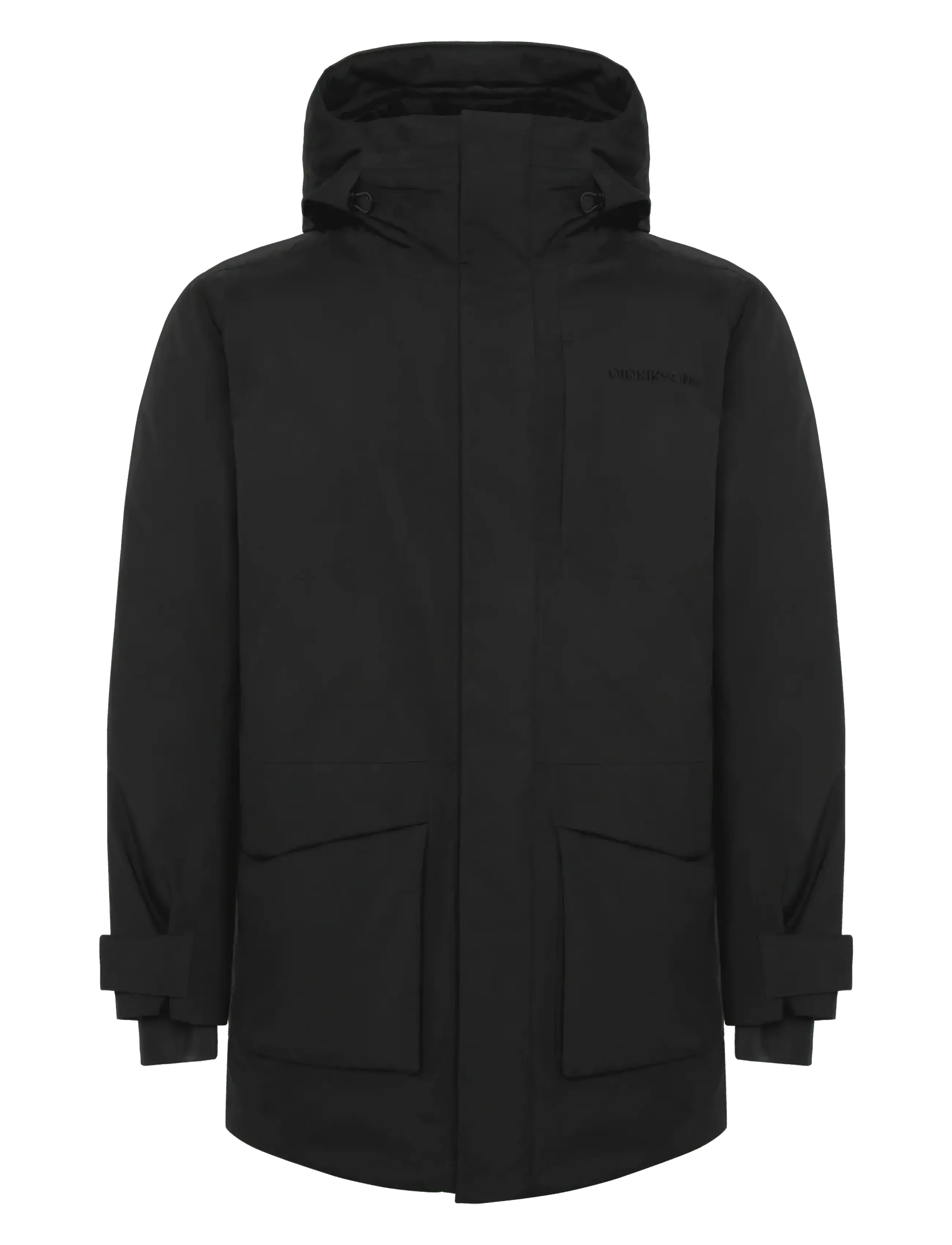 Didriksons Akilles Parka, Mænd, Hætteparka, Sort, Str: S