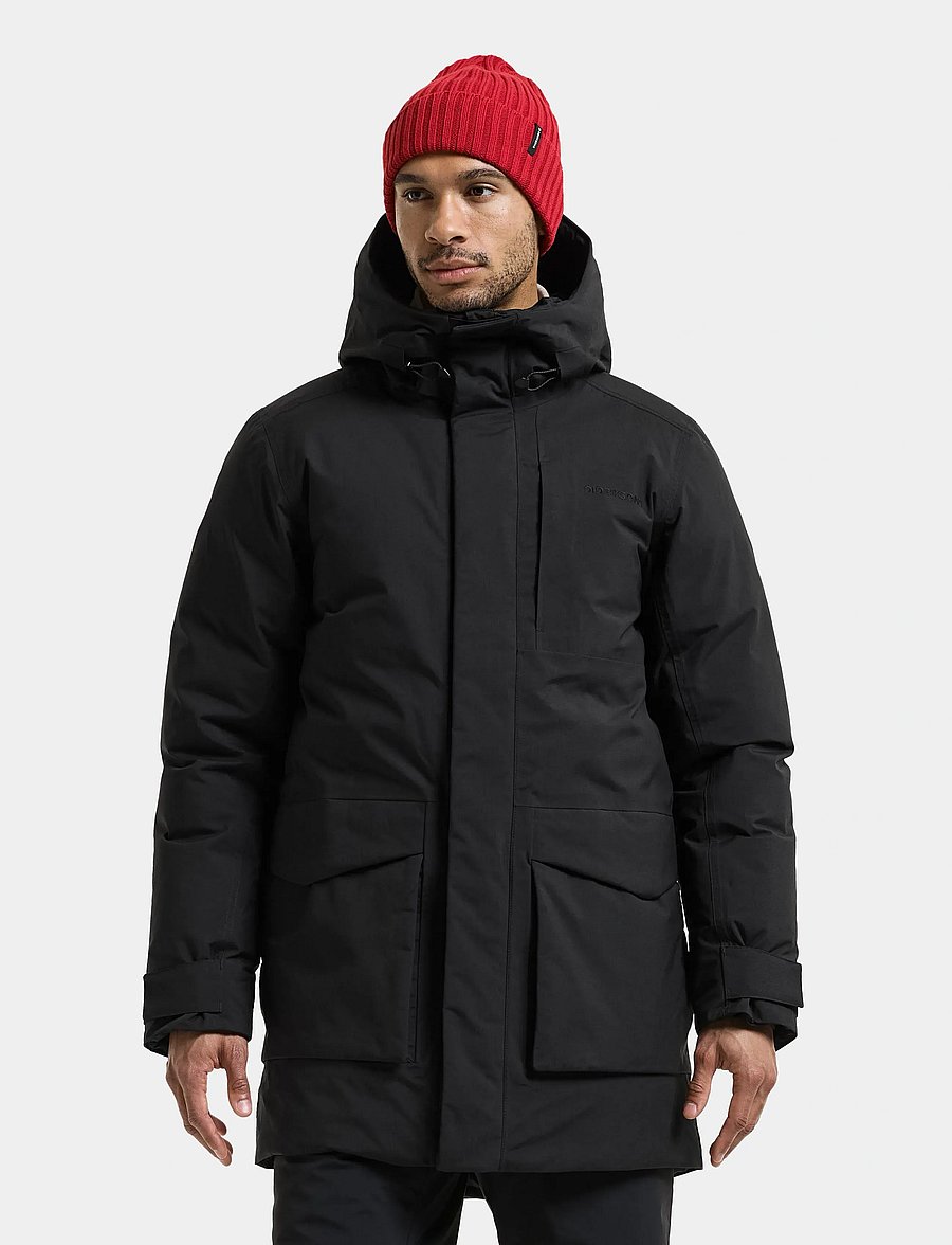 Didriksons - Akilles Parka - parka coats - black - 0