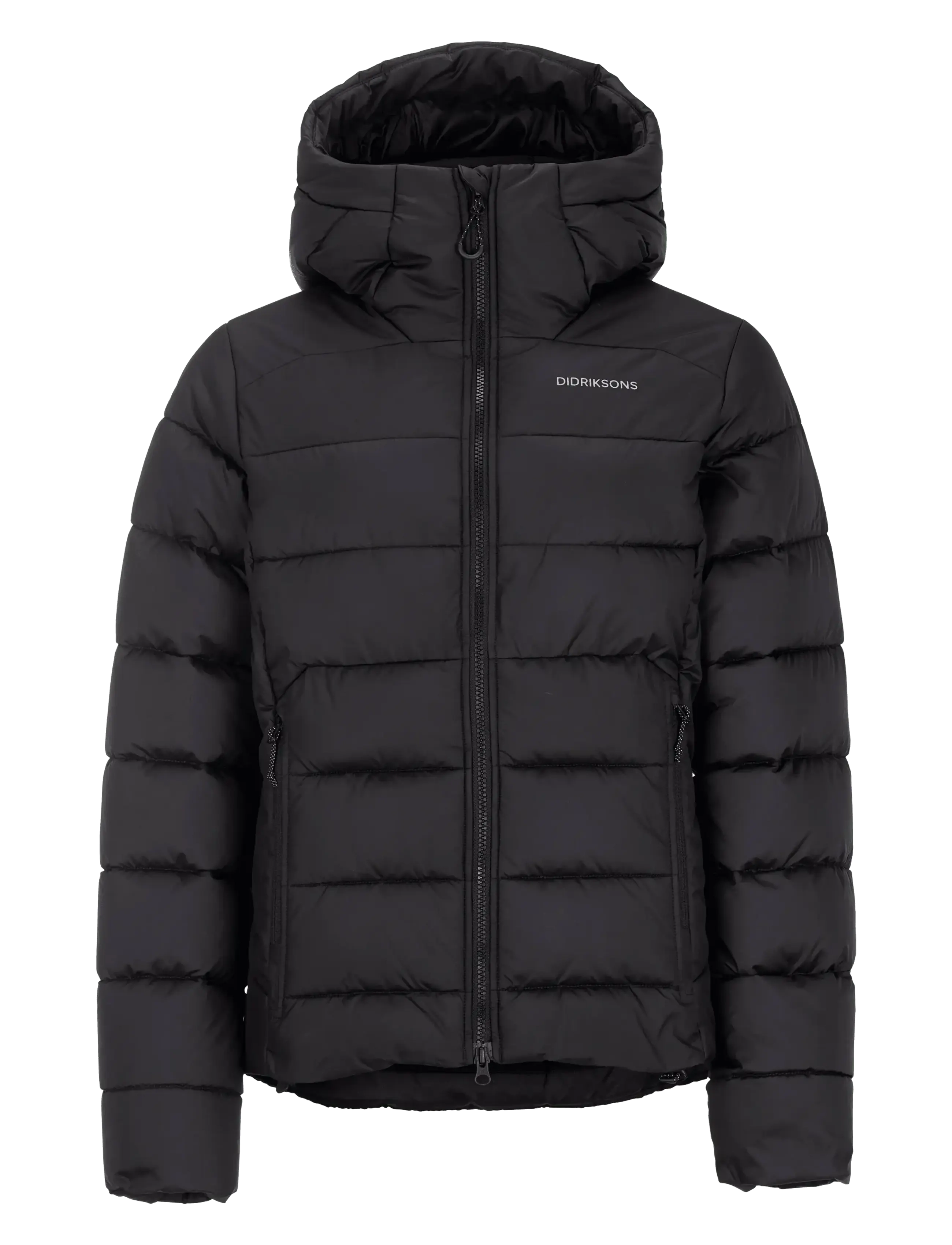 Didriksons Tejla Jacket, Damen, Daunenjacke Mit Kapuze, Schwarz, Gr: 42