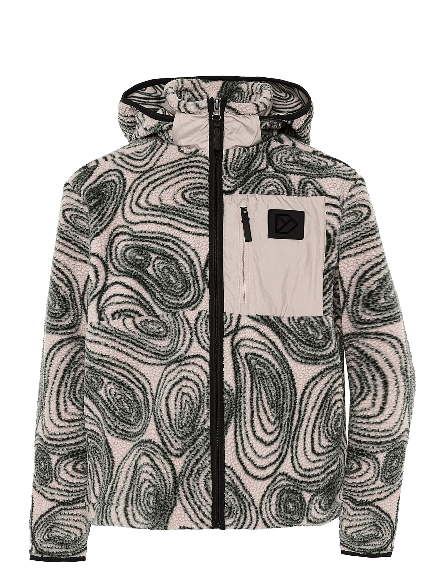 Didriksons - Joule Kids' Printed Full-Zip - paksud joped - mountain beige - 1