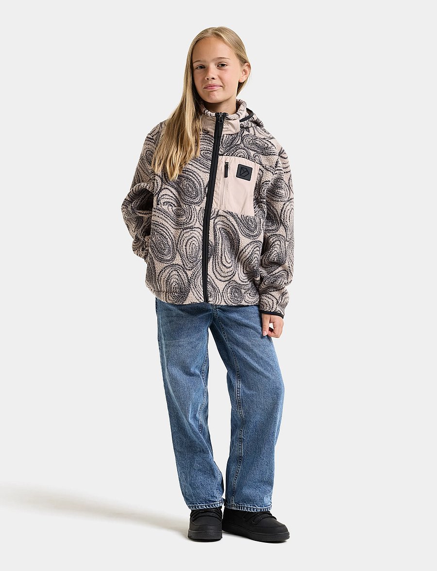 Didriksons - Joule Kids' Printed Full-Zip - paksud joped - mountain beige - 3