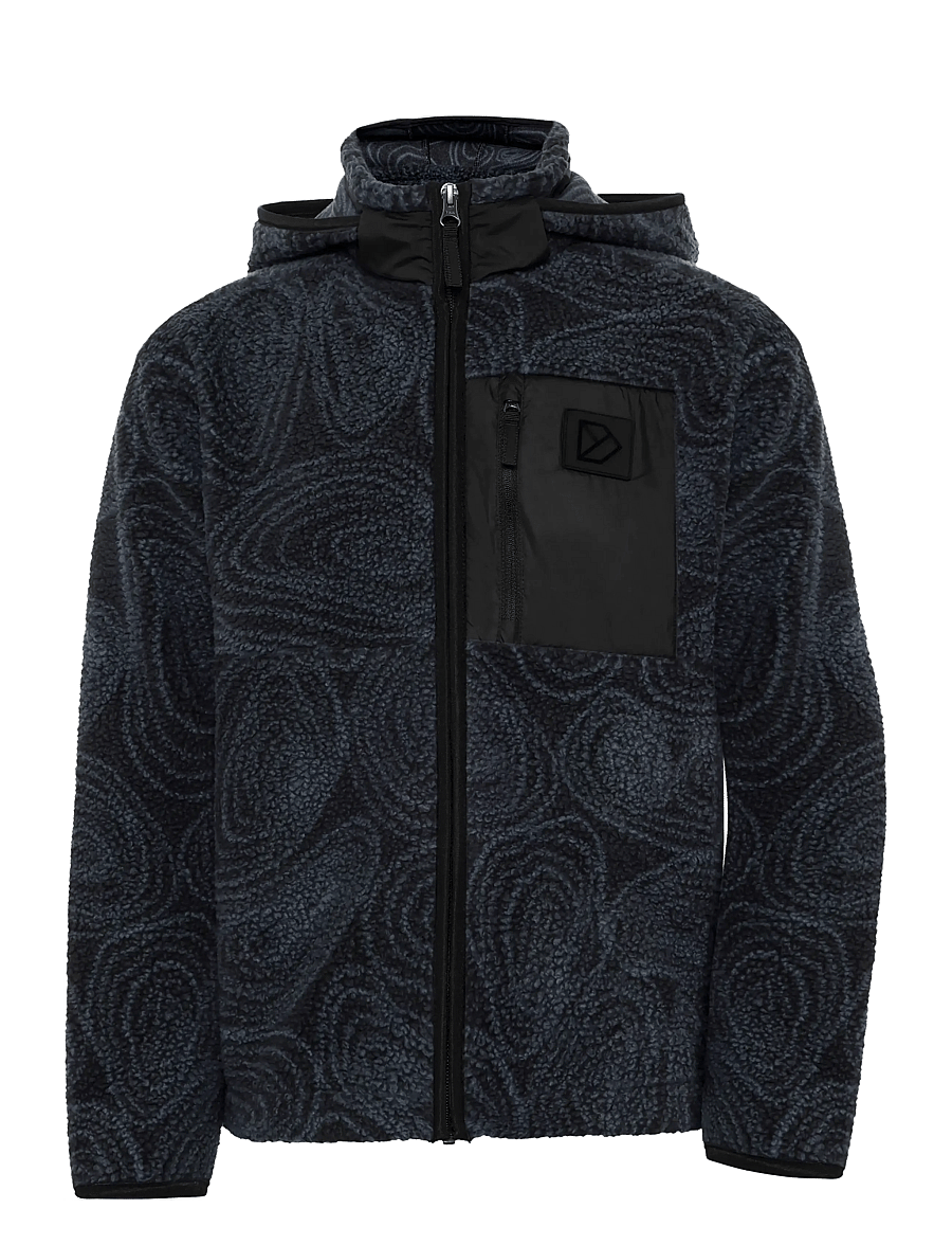 Didriksons - Joule Kids' Printed Full-Zip - isolierte jacken - mountain black - 1