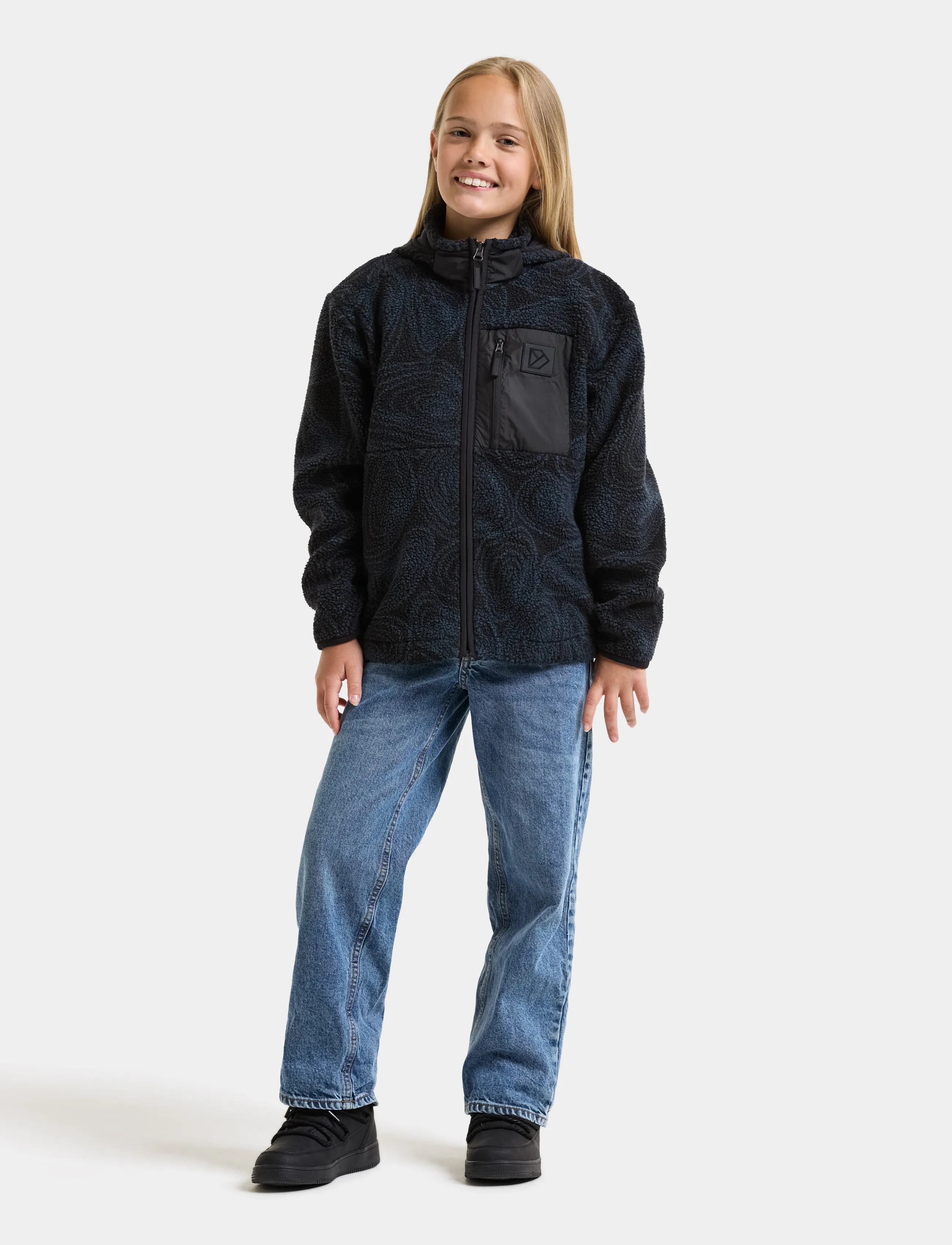 Didriksons - Joule Kids' Printed Full-Zip - isolierte jacken - mountain black - 3