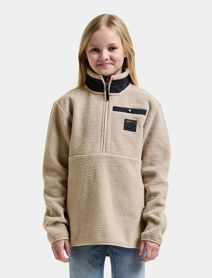 Didriksons - Joule Kids' Half-Zip - paksud joped - beach beige - 0