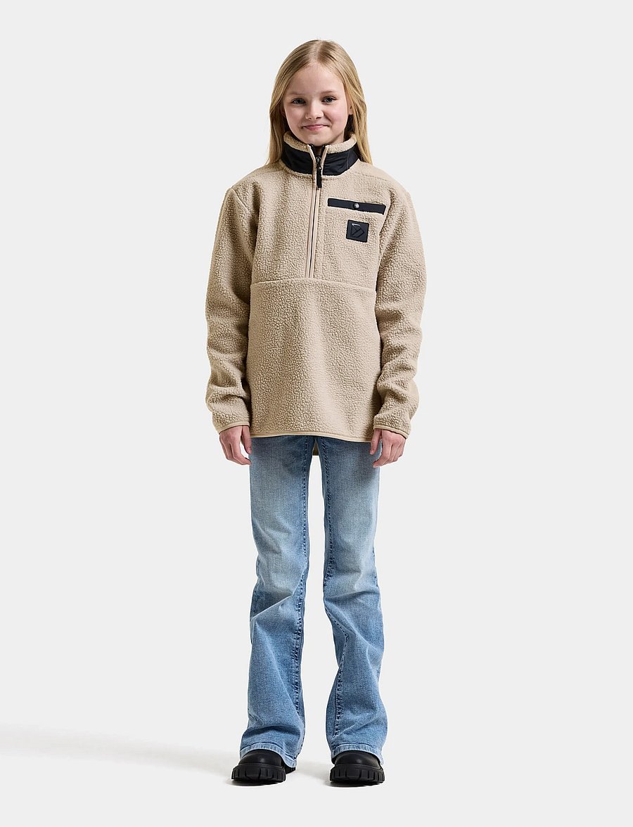 Didriksons - Joule Kids' Half-Zip - paksud joped - beach beige - 3