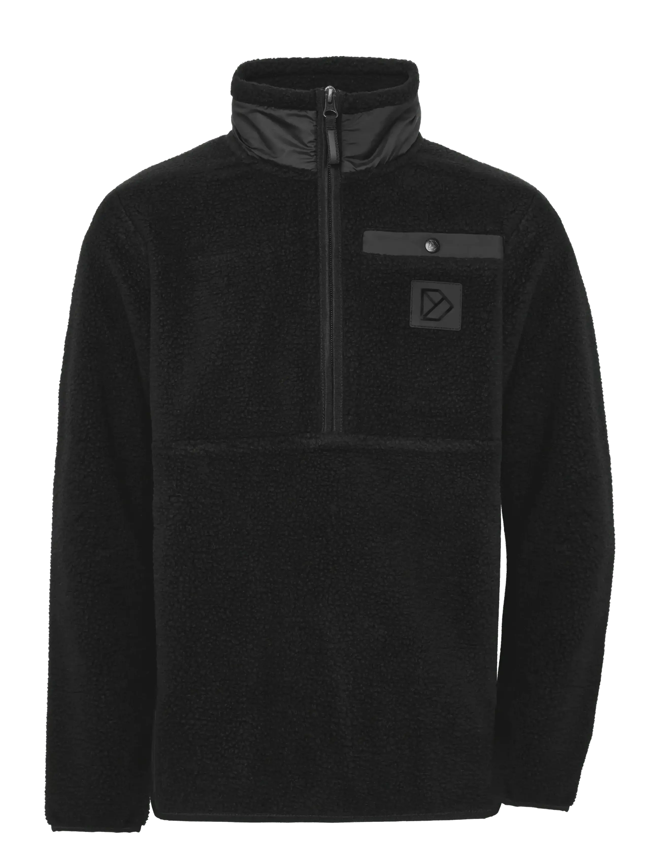 Didriksons Joule Kids' Half-Zip, Børn, Børne Half-Zip Fleece Trøje, Sort, Str: 150