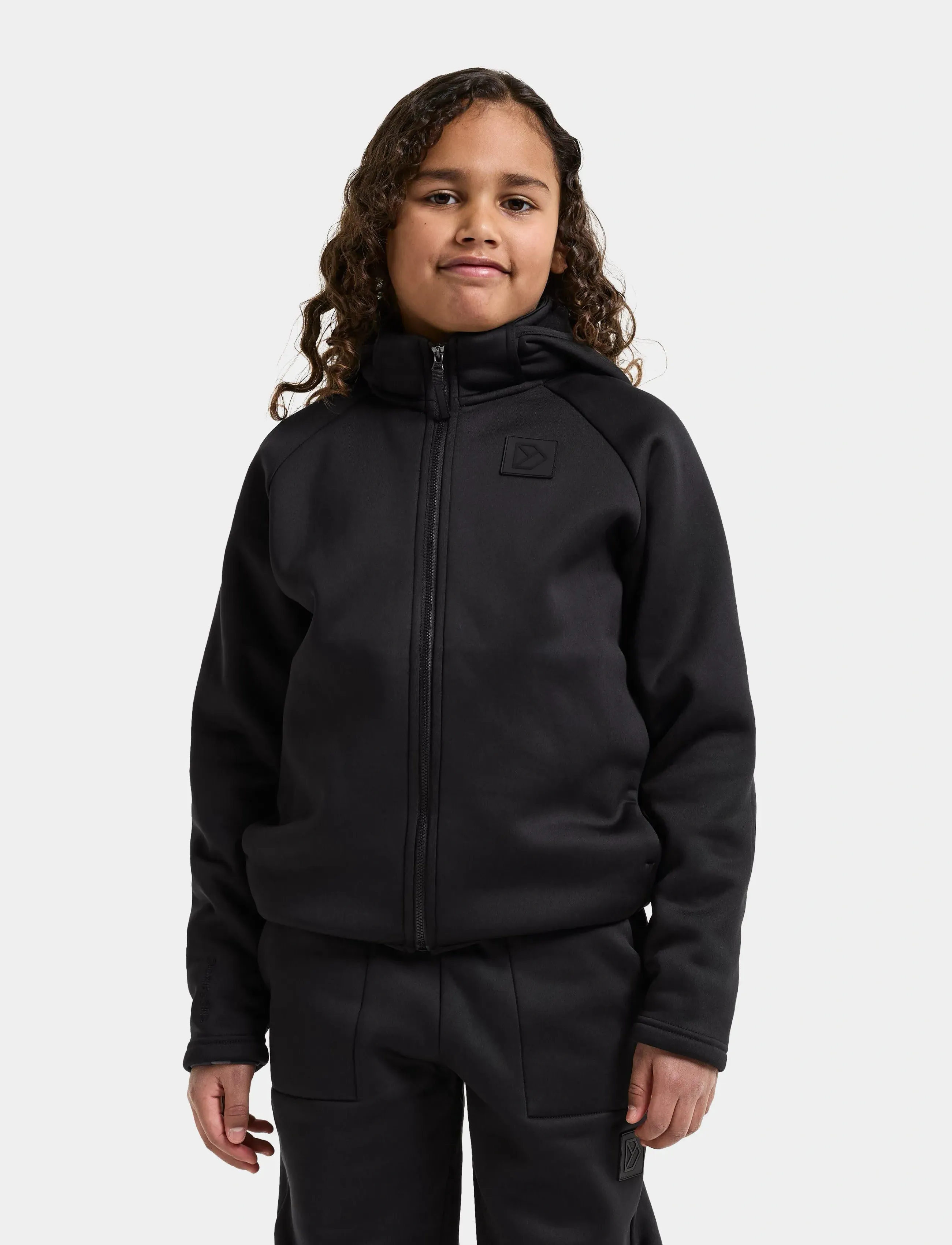 Didriksons Zonit Kids' Full-Zip, 160, Sweatshirts & Hoodies, Schwarz - Kinder
