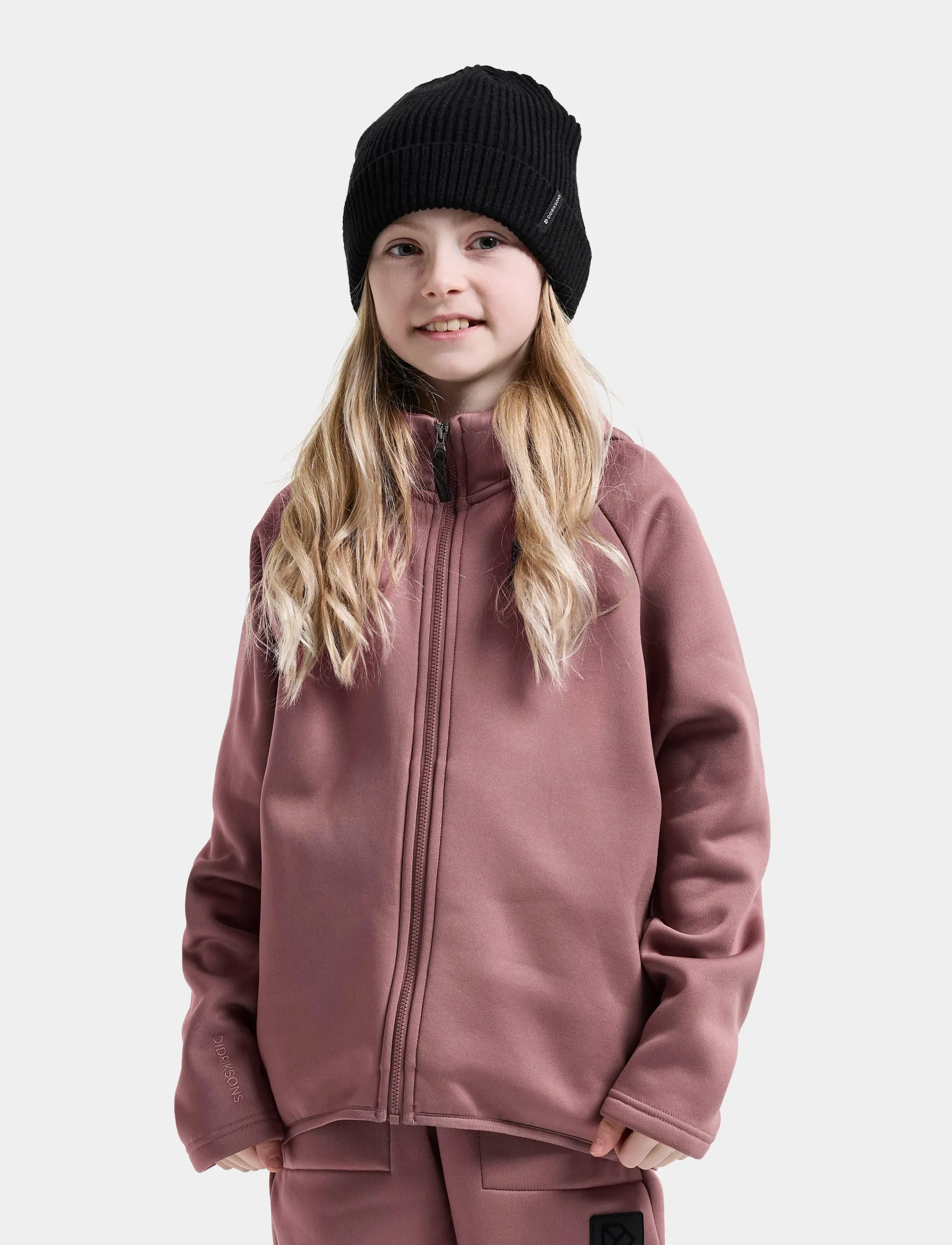 Didriksons Zonit Kids' Full-Zip, Børn, Børne Hættetrøje Med Fuld Lynlås, Pink, Str: 170