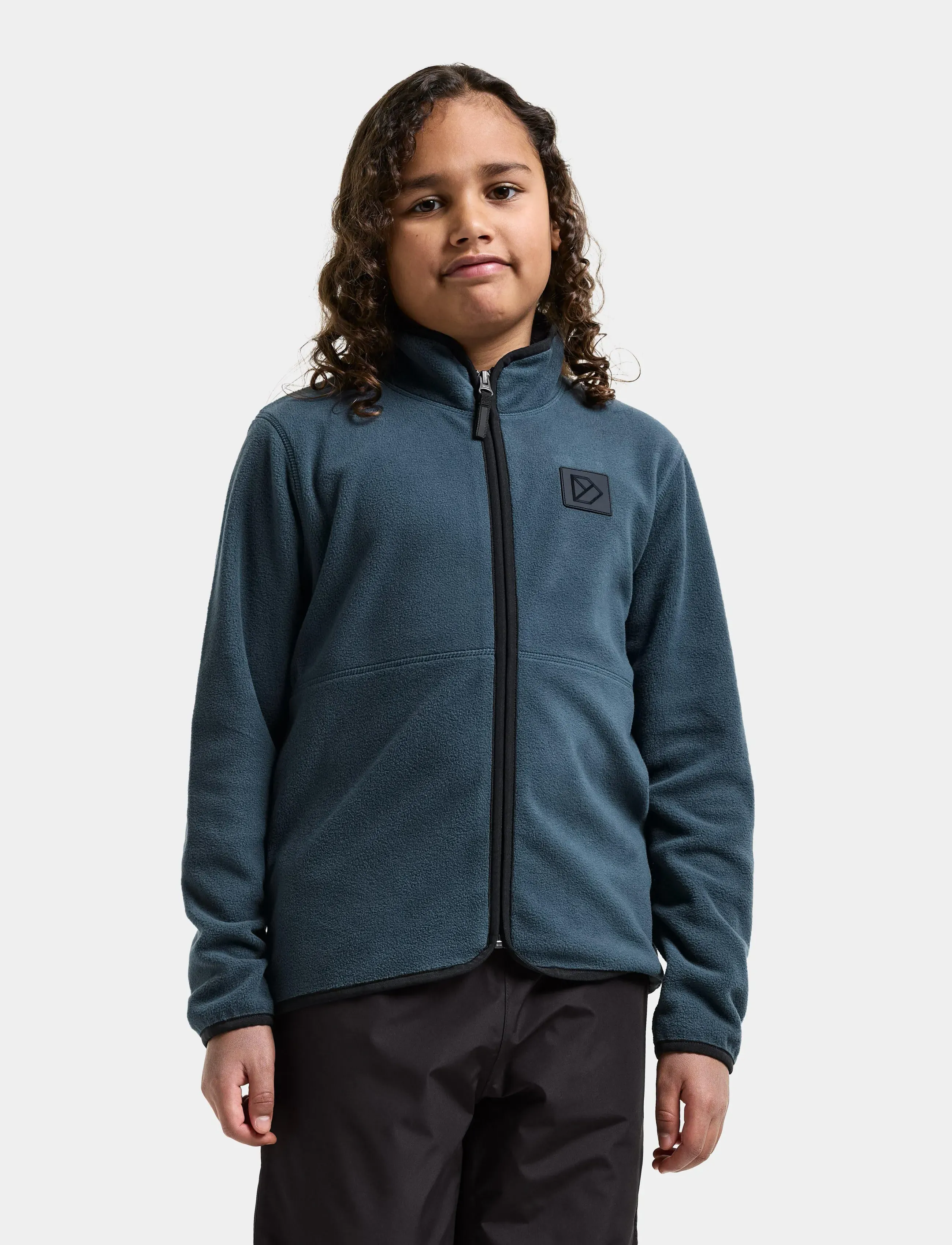 Didriksons Rubi Kids' Full-Zip, Børn, Fleecejakke Med Fuld Lynlås, Blå, Str: 140