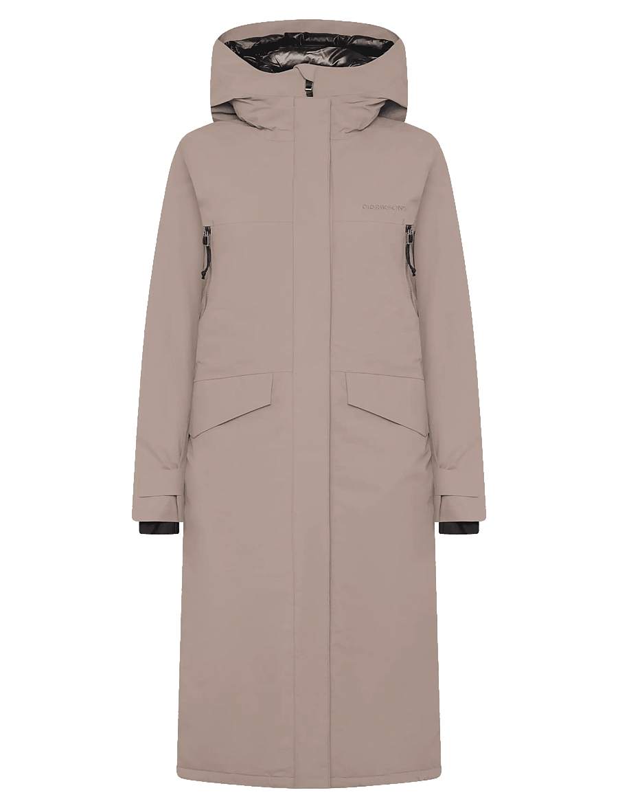 Didriksons - Neja Parka Long - vinterjakker - ash brown - 0