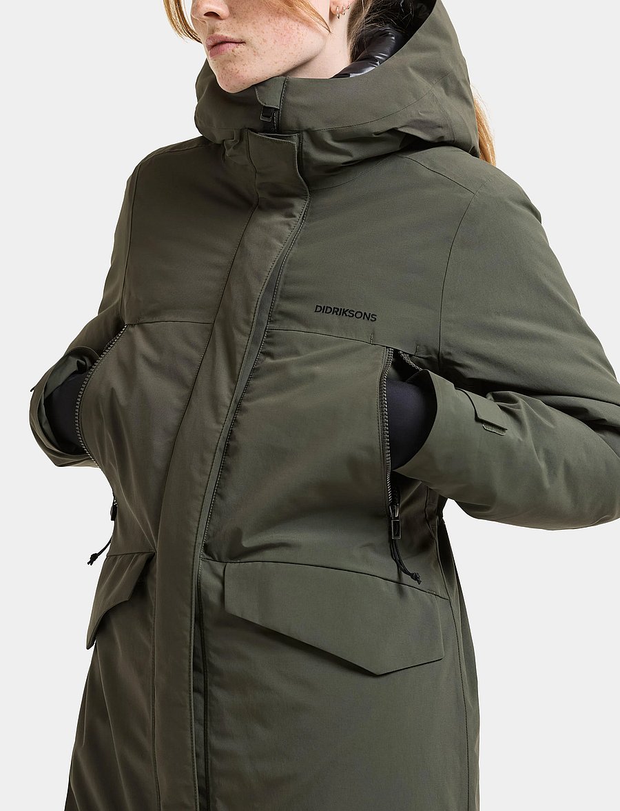 Didriksons - Neja Parka Long - vinterjakker - deep green - 3