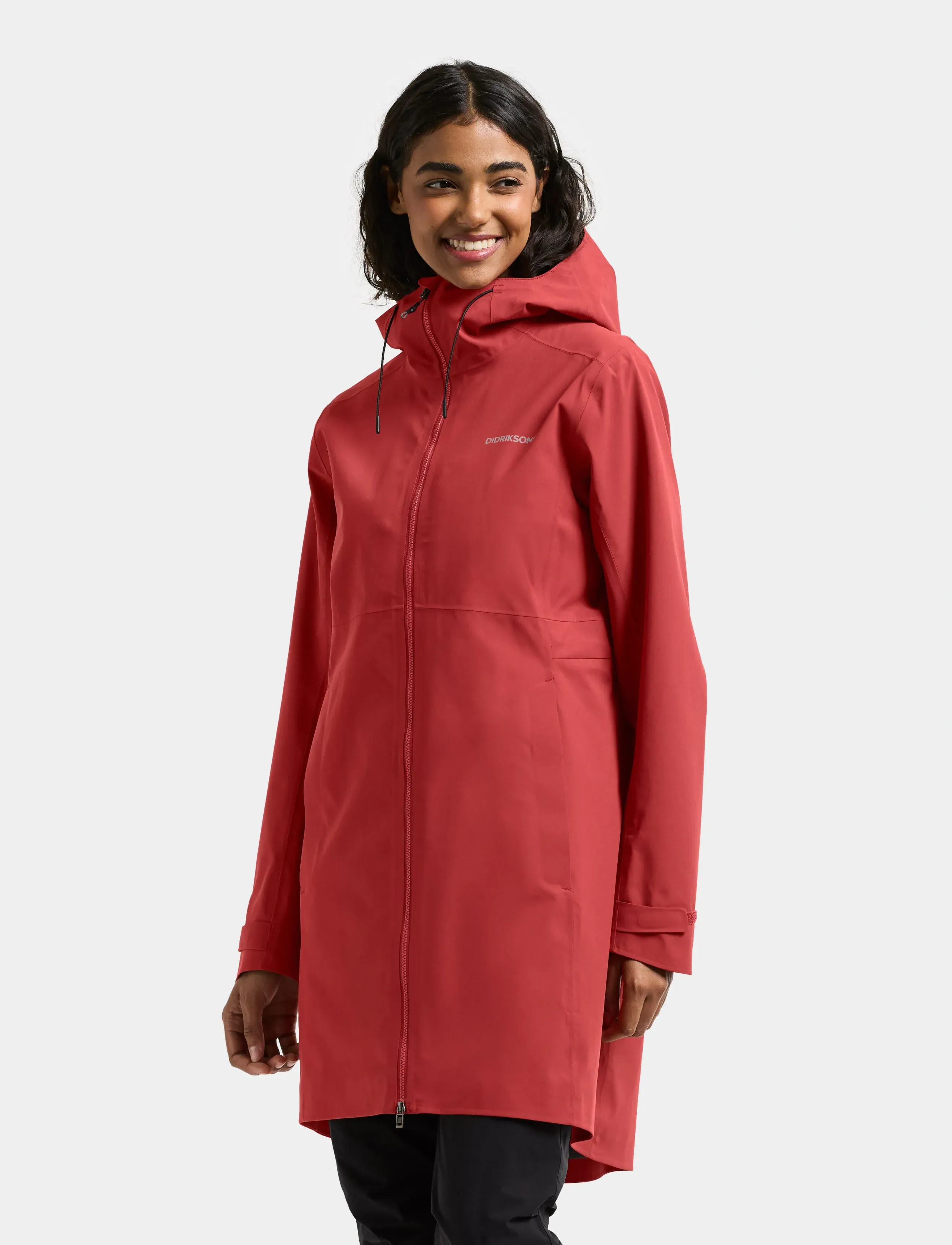 Didriksons Bea Parka, 36, Rainwear, Rot - Rain Coats, Frauen