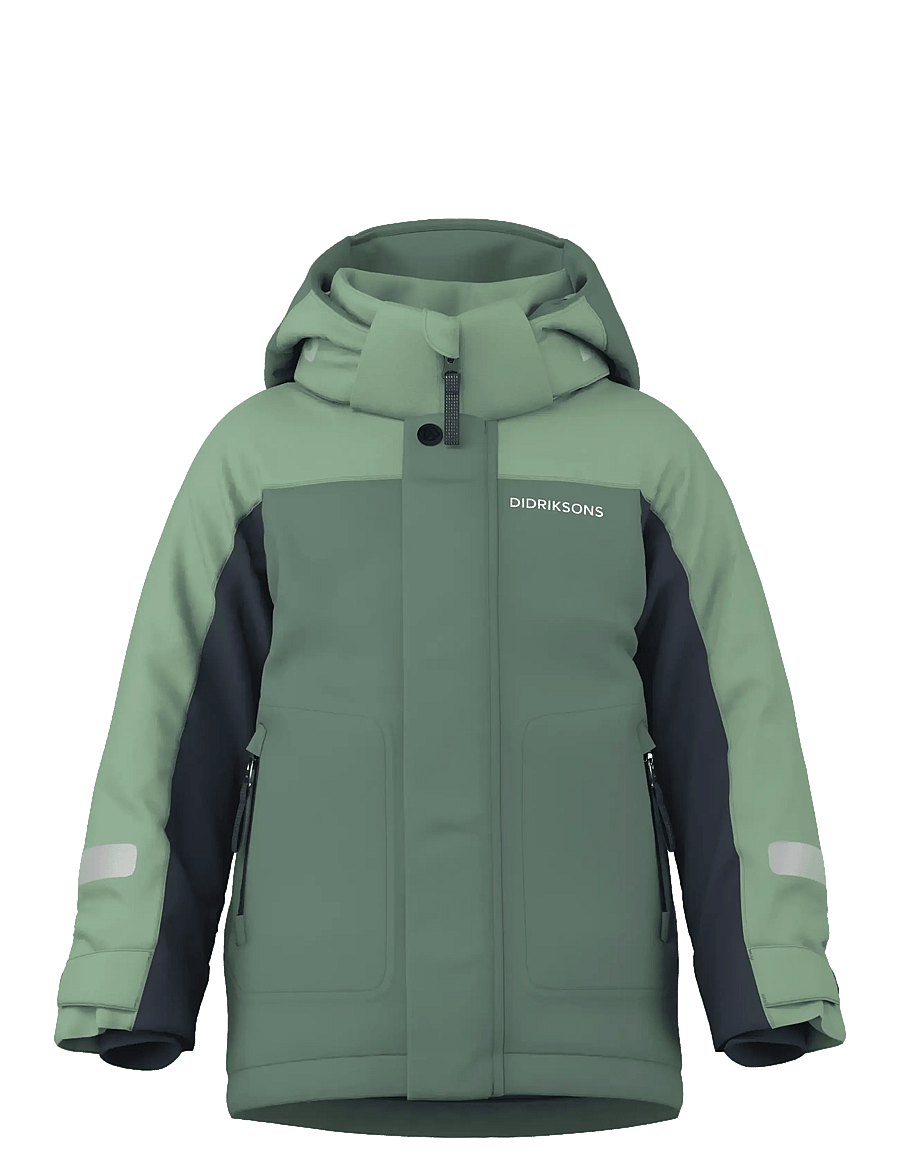 Didriksons - Neptun Kids' Jacket - skijacken - dark moss - 1