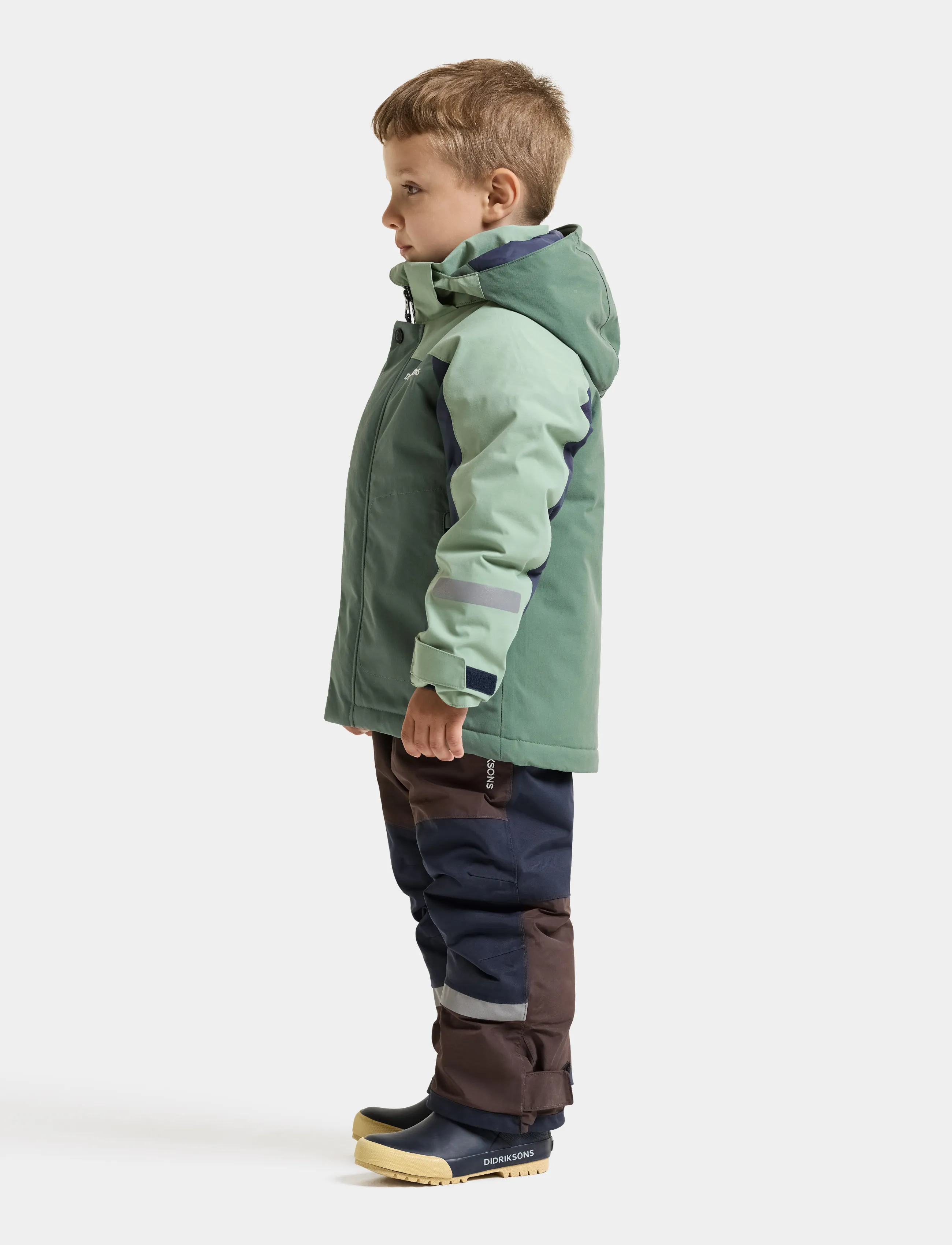 Didriksons Neptun Kids' Jacket, 140, Green, Sneskibeklædning > Sneskijakke, Børn