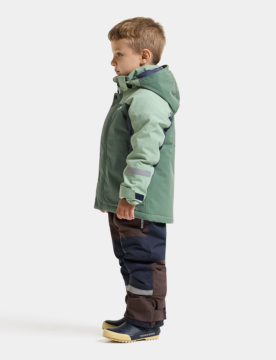 Didriksons - Neptun Kids' Jacket - skijacken - dark moss - 0