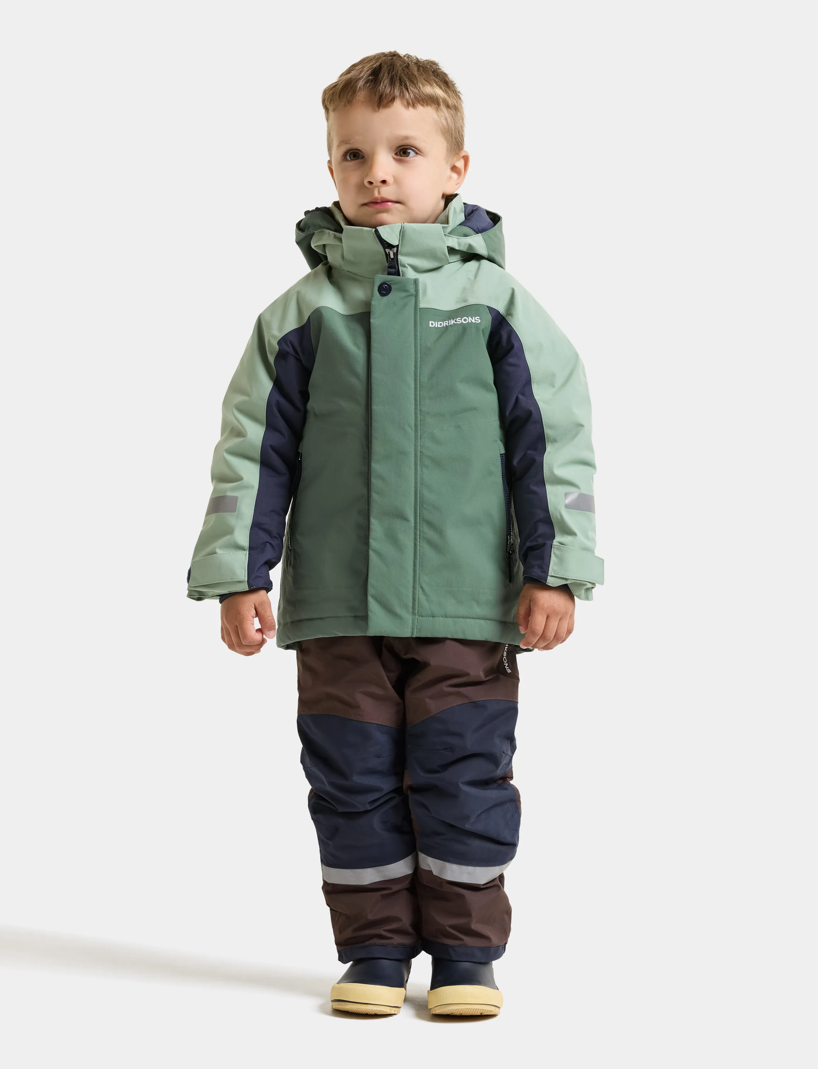Didriksons - Neptun Kids' Jacket - skijacken - dark moss - 3