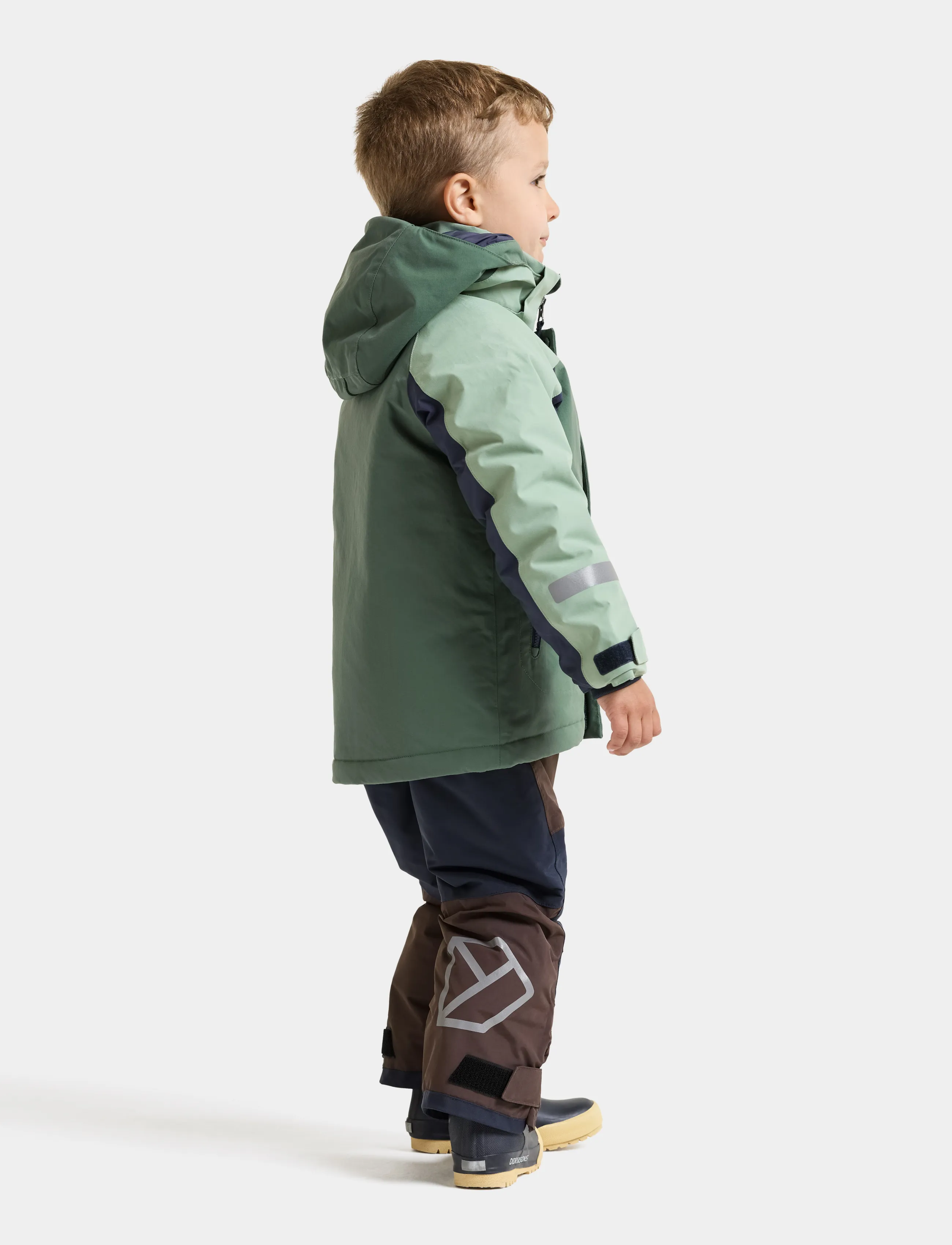 Didriksons - Neptun Kids' Jacket - skijacken - dark moss - 4