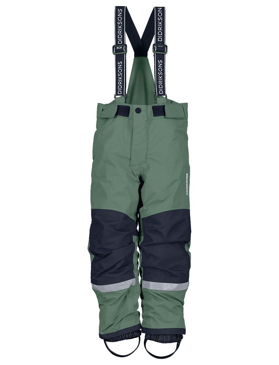 Didriksons - Idre Kids' Pants - skibukser - dark moss - 1