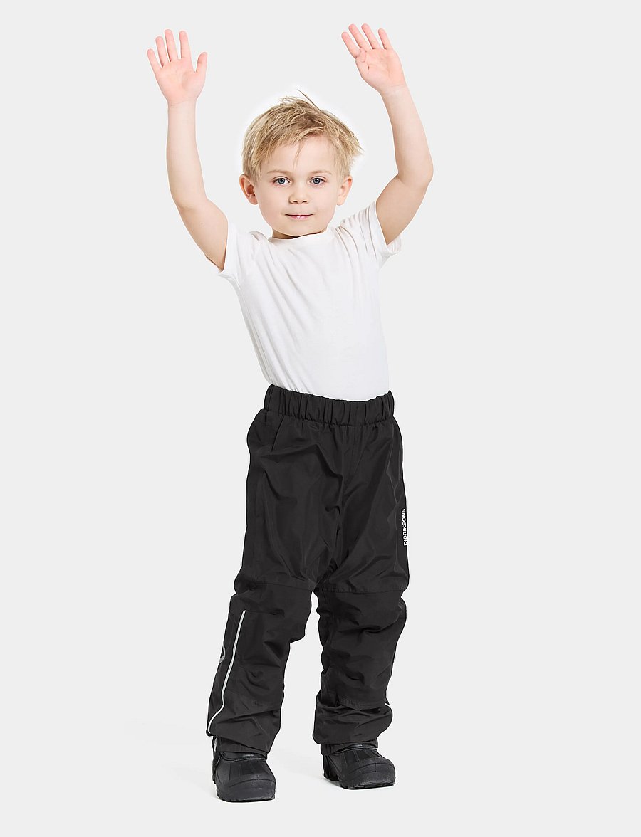 Didriksons - Narvi Kids' Pants - shell- & regnbukser - black - 5