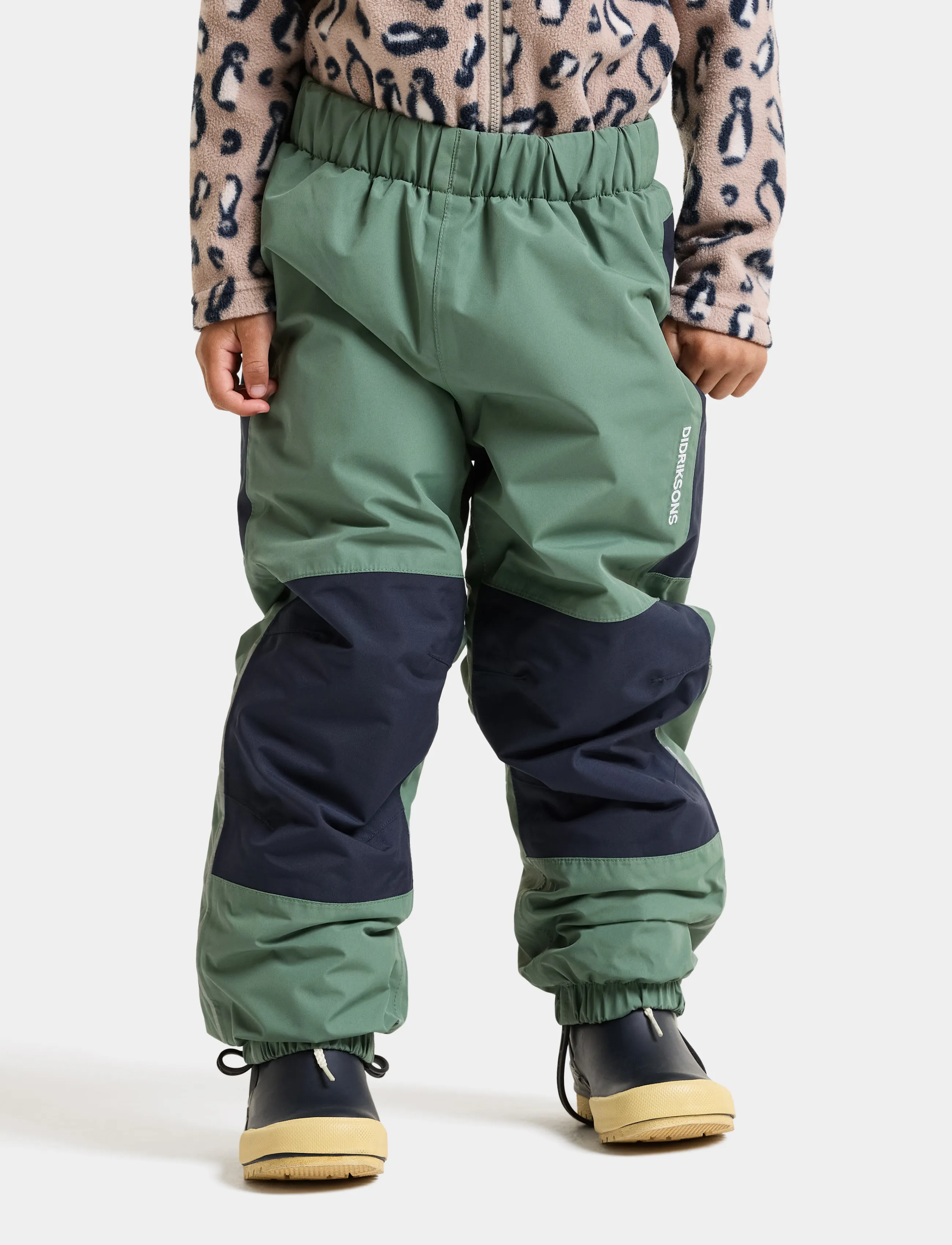 Didriksons - Narvi Kids' Pants - shell- & regnbukser - dark moss - 5