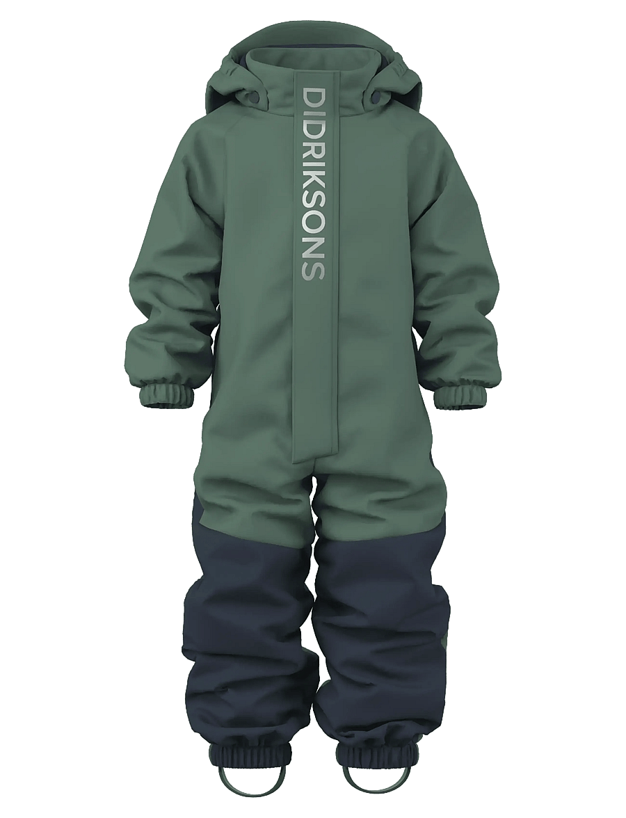 Didriksons - Talvi Kids' Coverall - outerwear - dark moss - 1