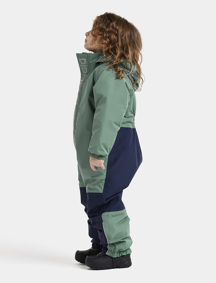 Didriksons - Talvi Kids' Coverall - outerwear - dark moss - 0