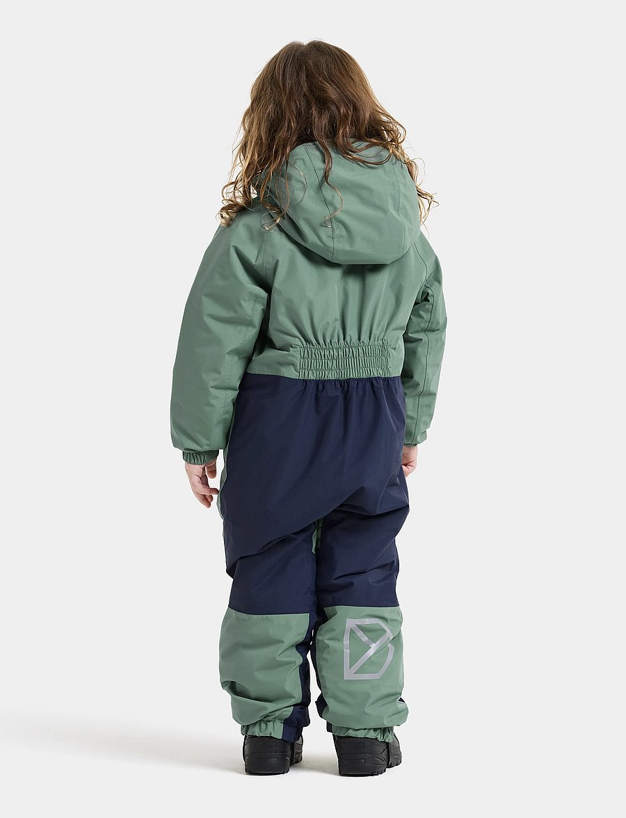 Didriksons - Talvi Kids' Coverall - outerwear - dark moss - 3