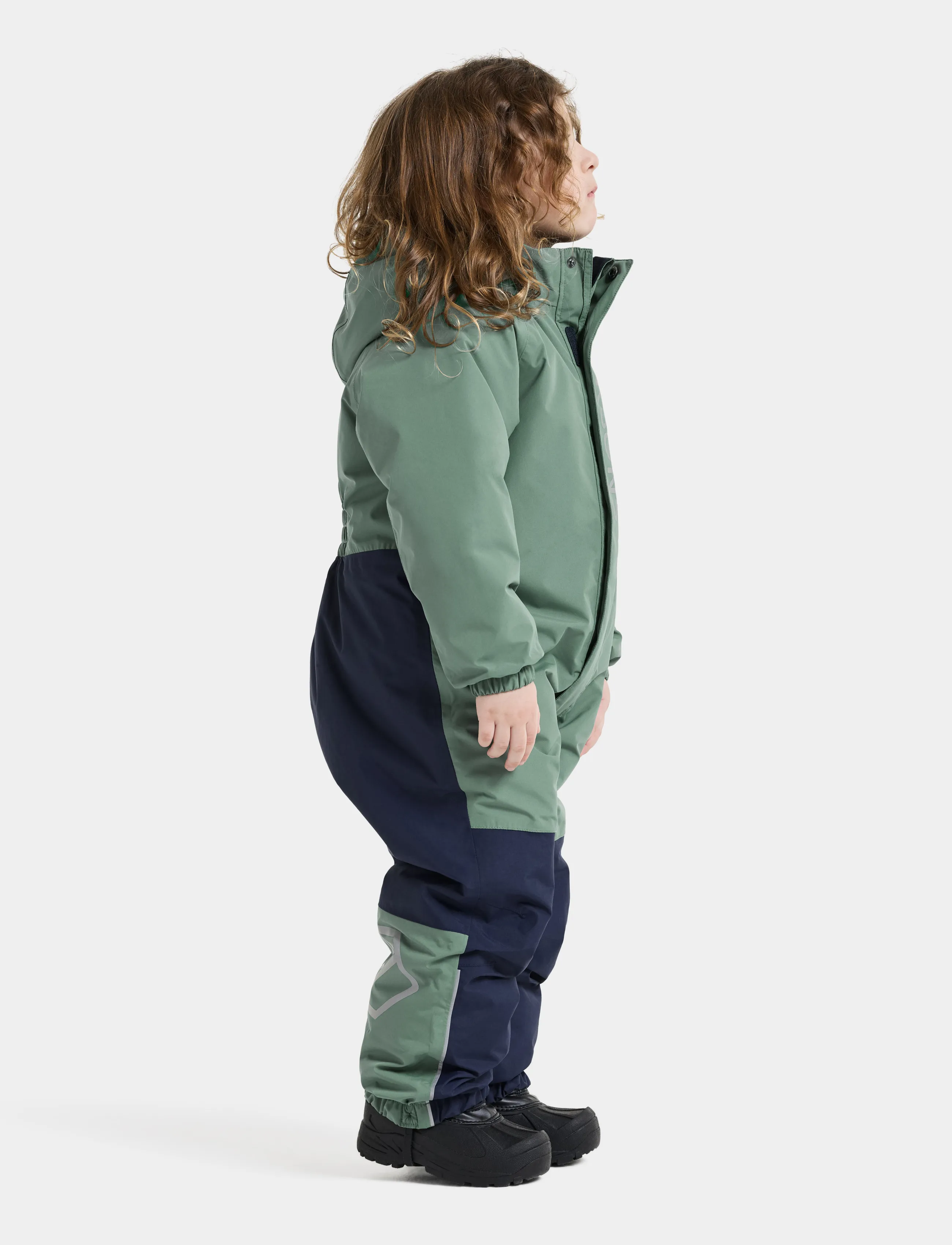 Didriksons - Talvi Kids' Coverall - outerwear - dark moss - 5