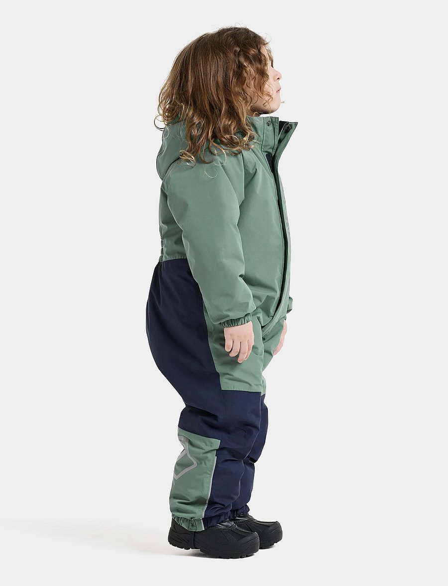 Didriksons - Talvi Kids' Coverall - outerwear - dark moss - 5