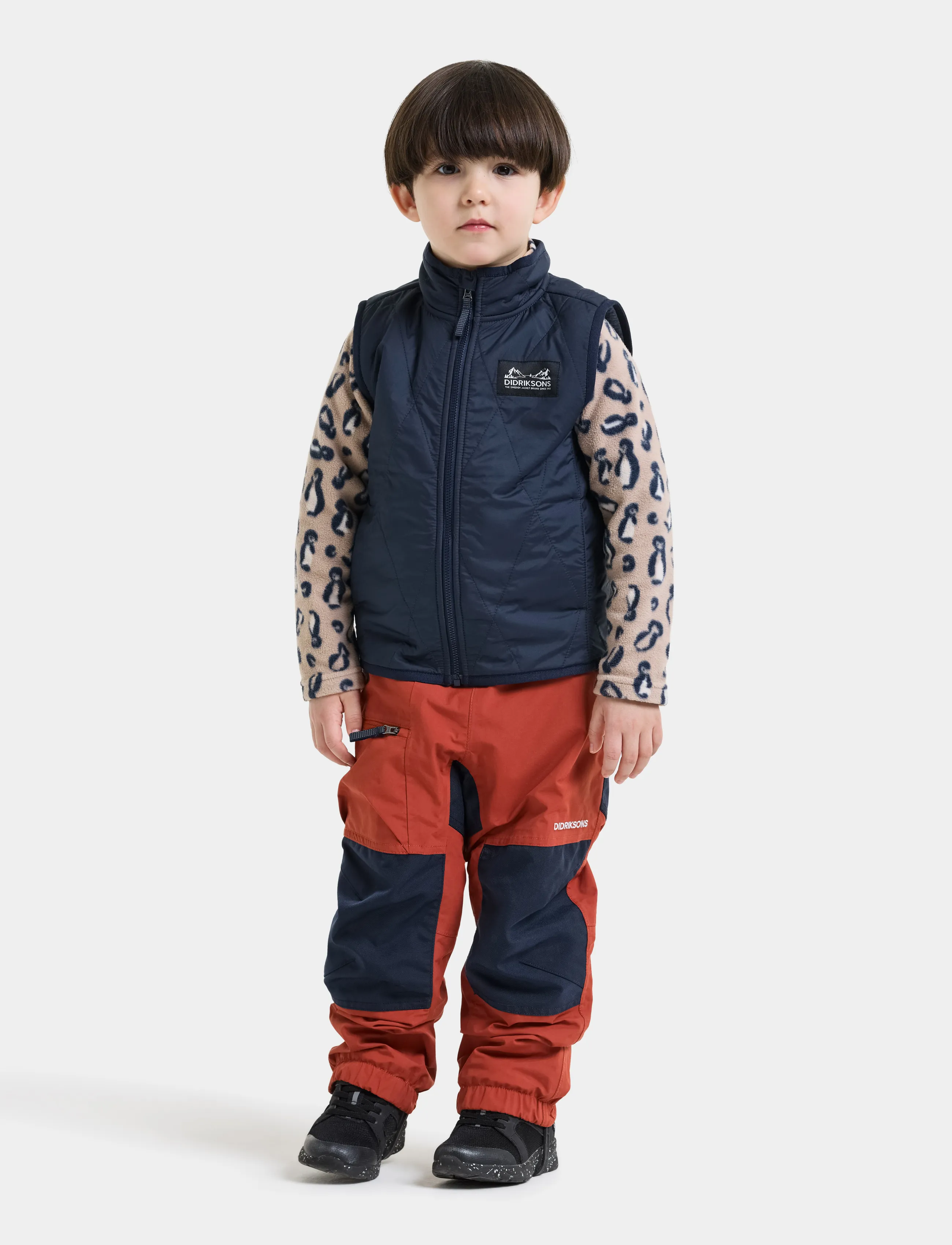 Didriksons Rime Kids' Vest, Kinder, Kinder Gesteppte Weste, Marineblau, Gr.92