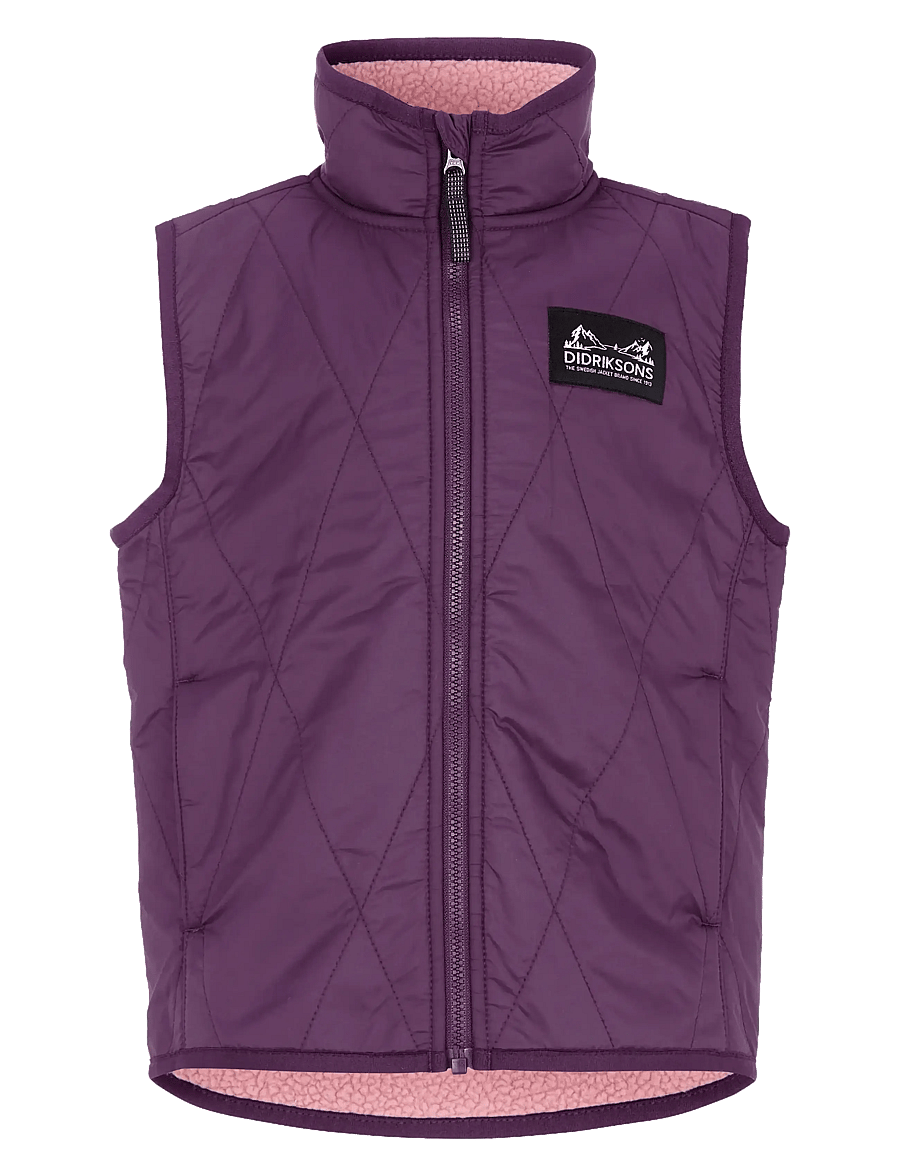 Didriksons - Rime Kids' Vest - outdoor - northen purple - 0