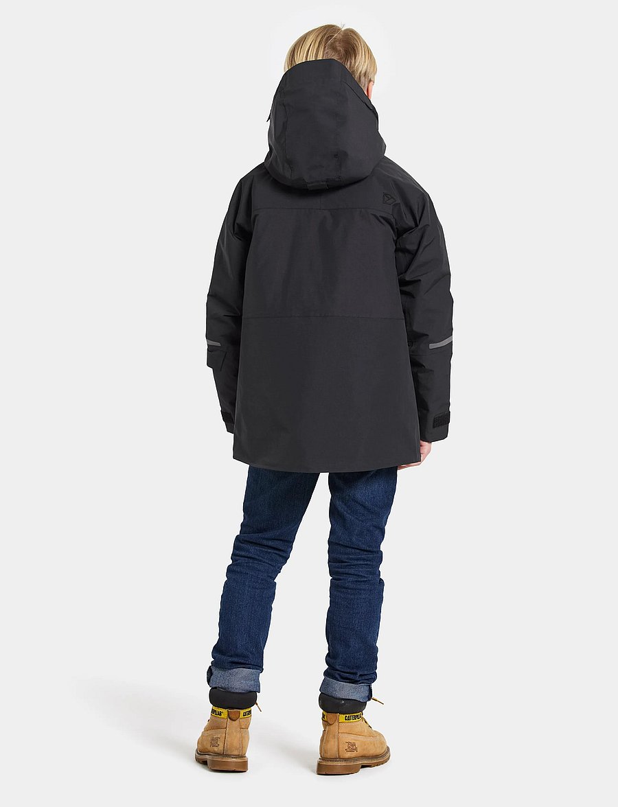 Didriksons - Gabbro Kids' Jacket - isolerade jackor - black - 4