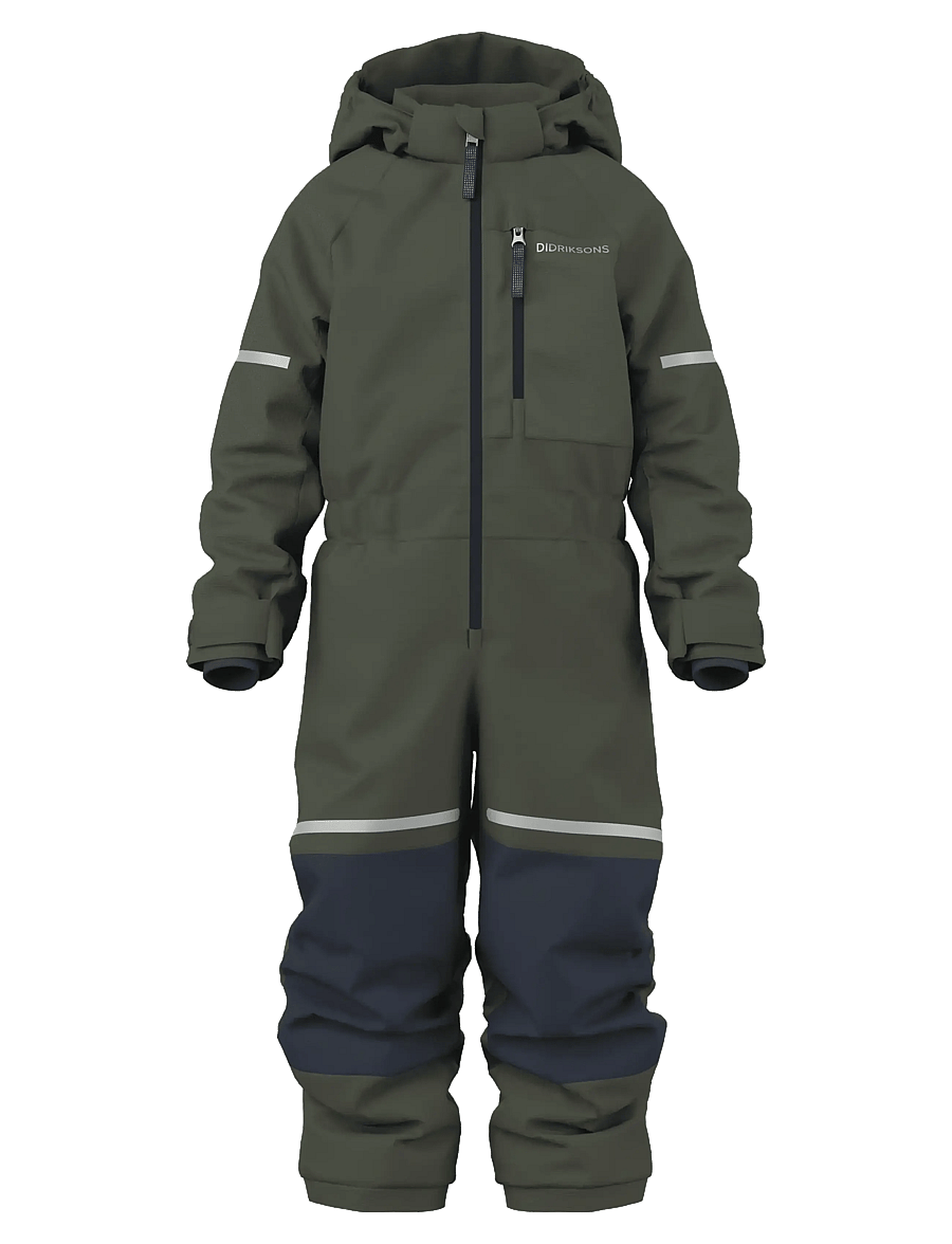 Didriksons - Falken Kids' Coverall - outdoor - deep green - 1