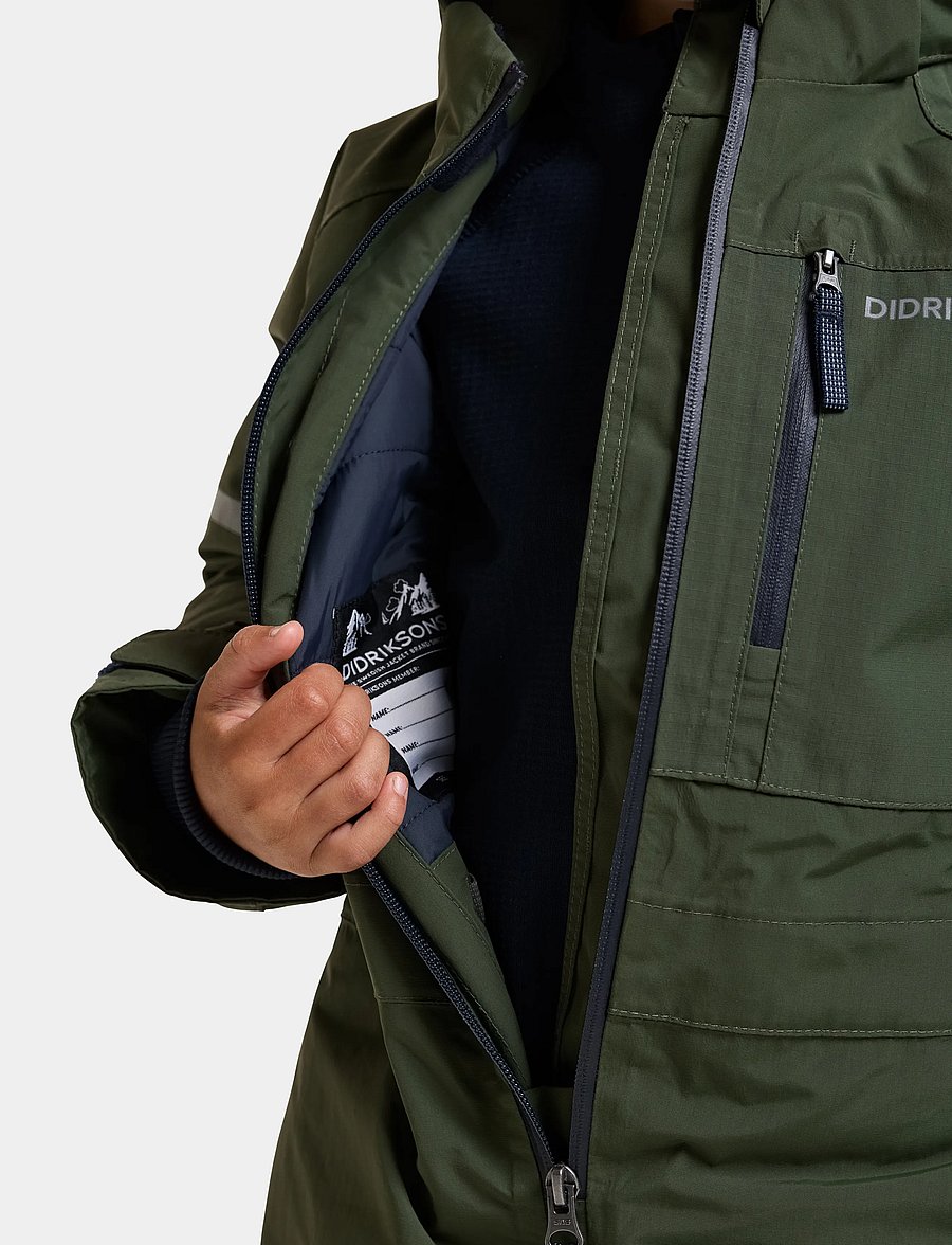 Didriksons - Falken Kids' Coverall - outdoor - deep green - 5