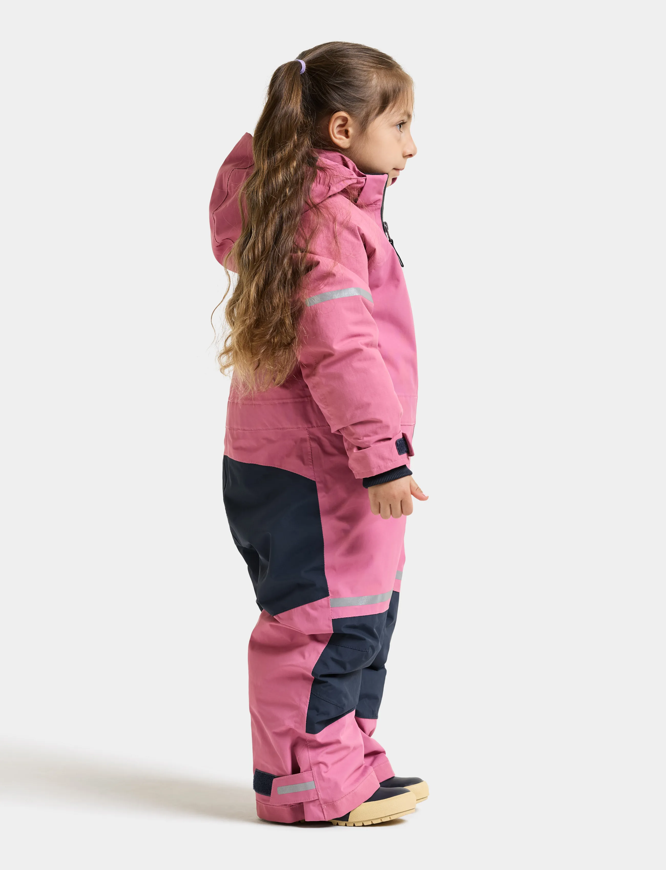 Didriksons Falken Kids' Coverall - Didriksons - HEATHER PINK / pink/rose
