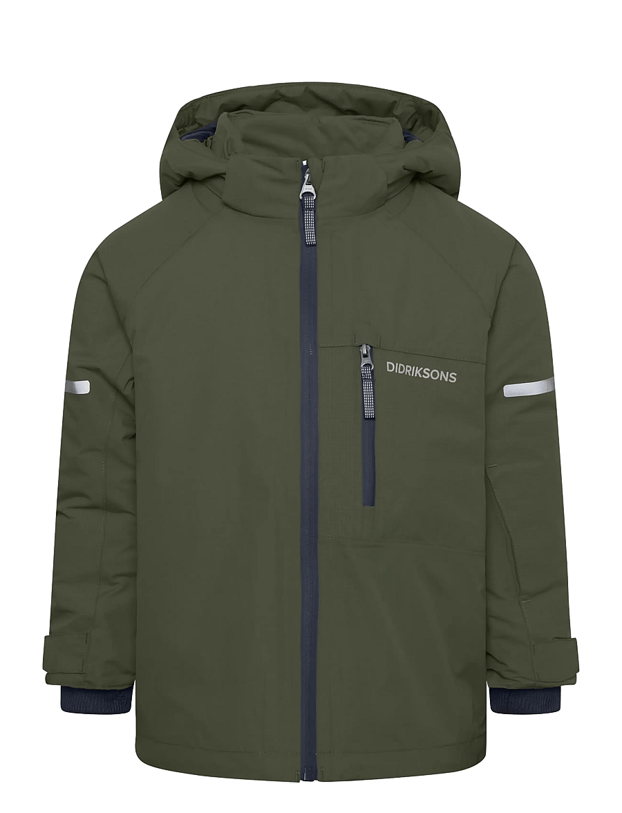 Didriksons - Falken Kids' Jacket - skaljackor - deep green - 1