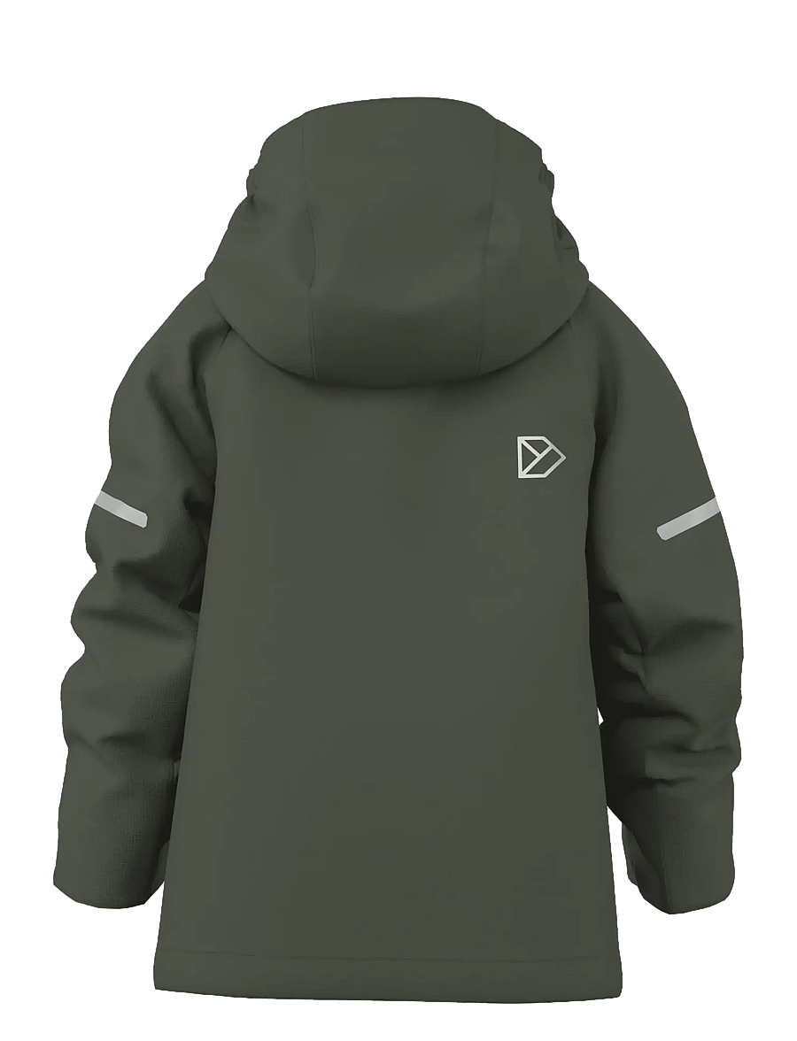Didriksons - Falken Kids' Jacket - skaljackor - deep green - 2