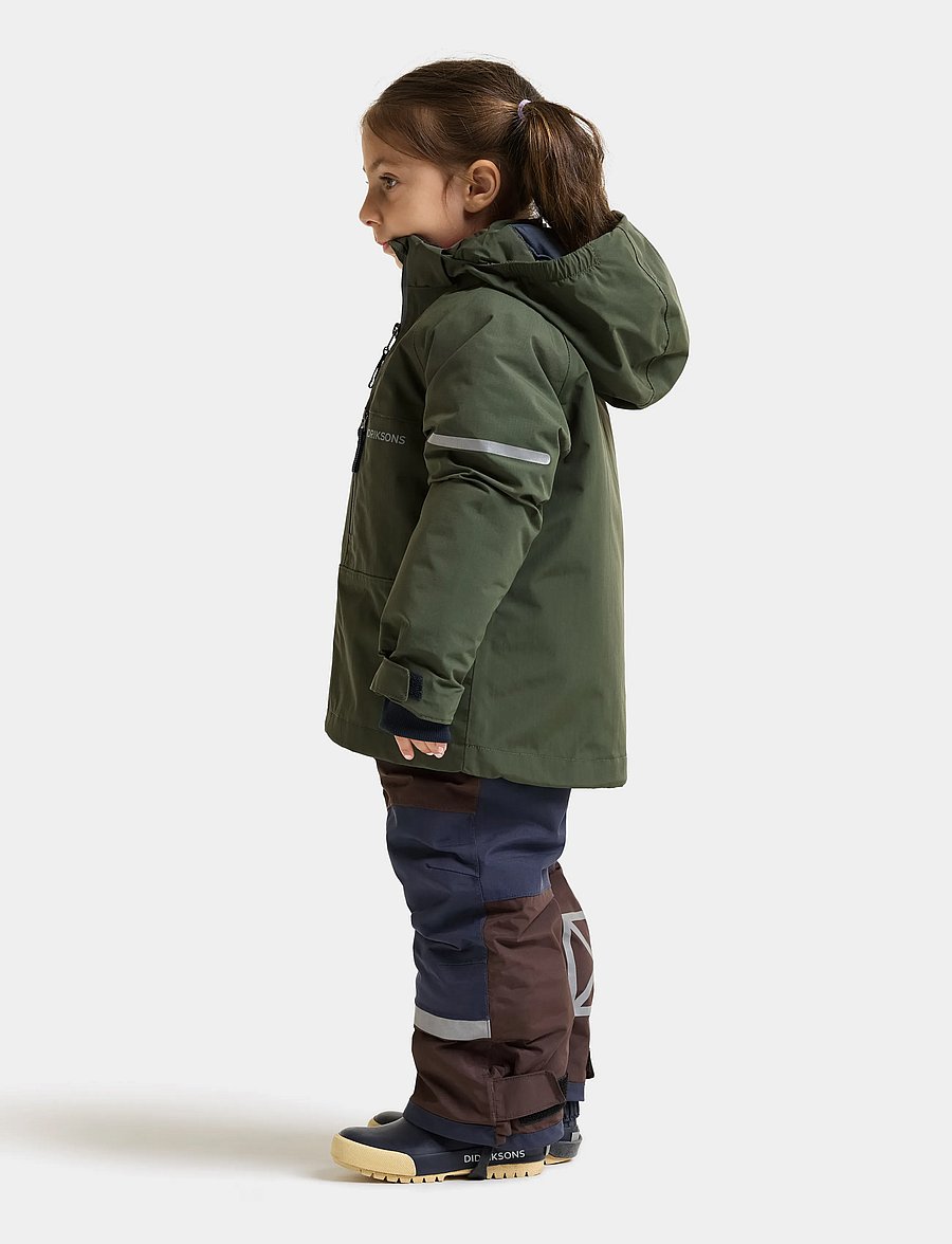Didriksons - Falken Kids' Jacket - skaljackor - deep green - 0