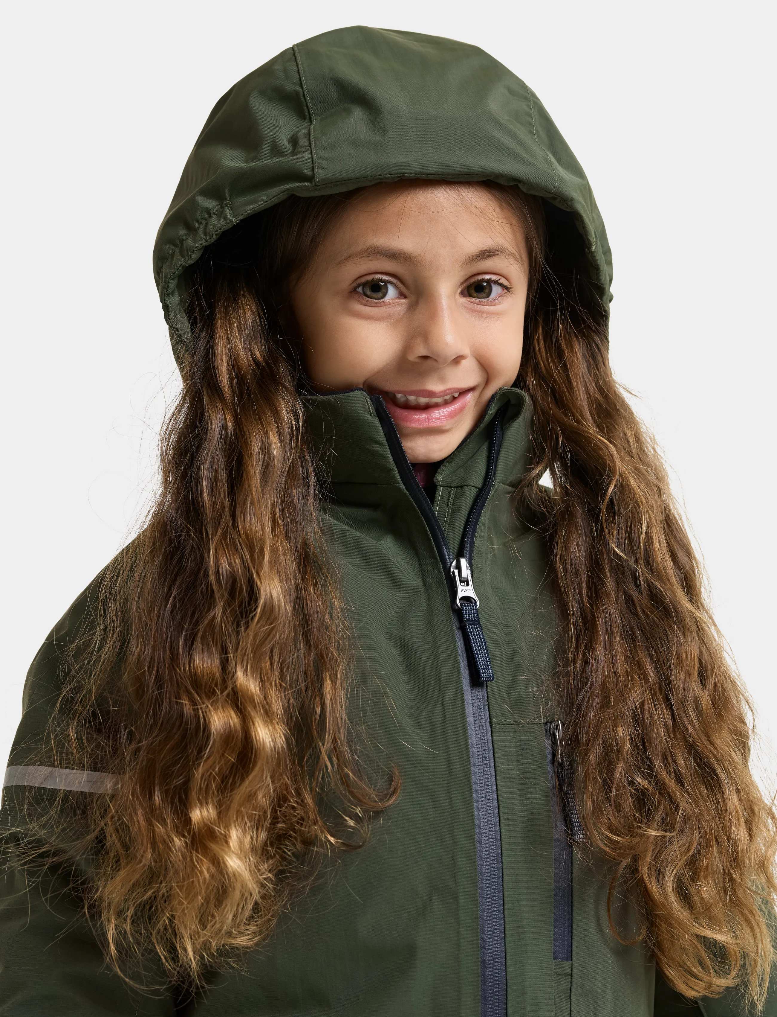 Didriksons - Falken Kids' Jacket - skaljackor - deep green - 5
