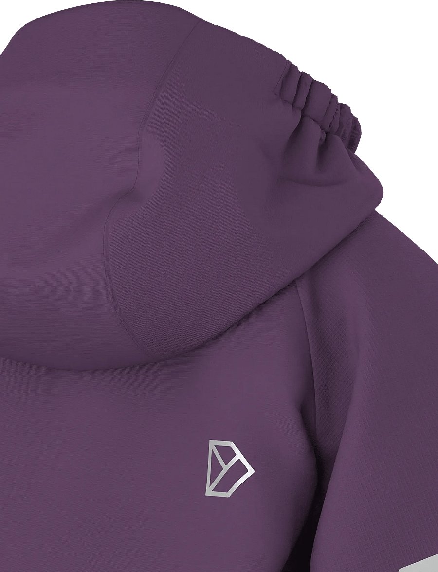 Didriksons - Falken Kids' Jacket - skaljackor - northen purple - 5