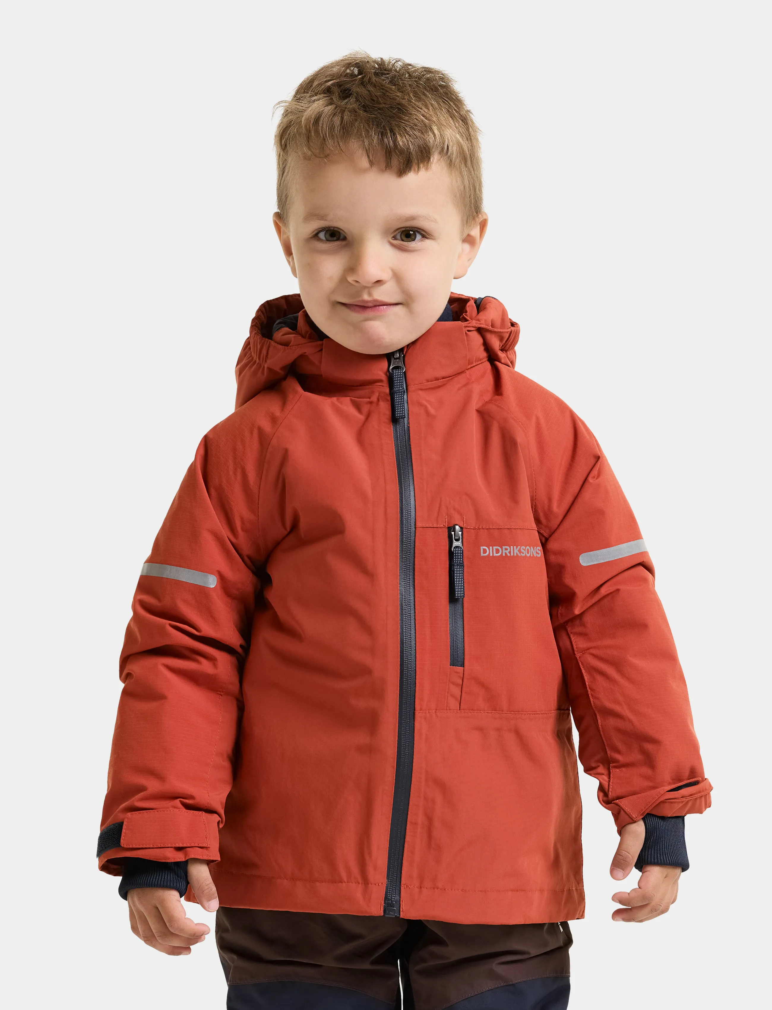 Didriksons - Falken Kids' Jacket - skaljackor - rust - 3