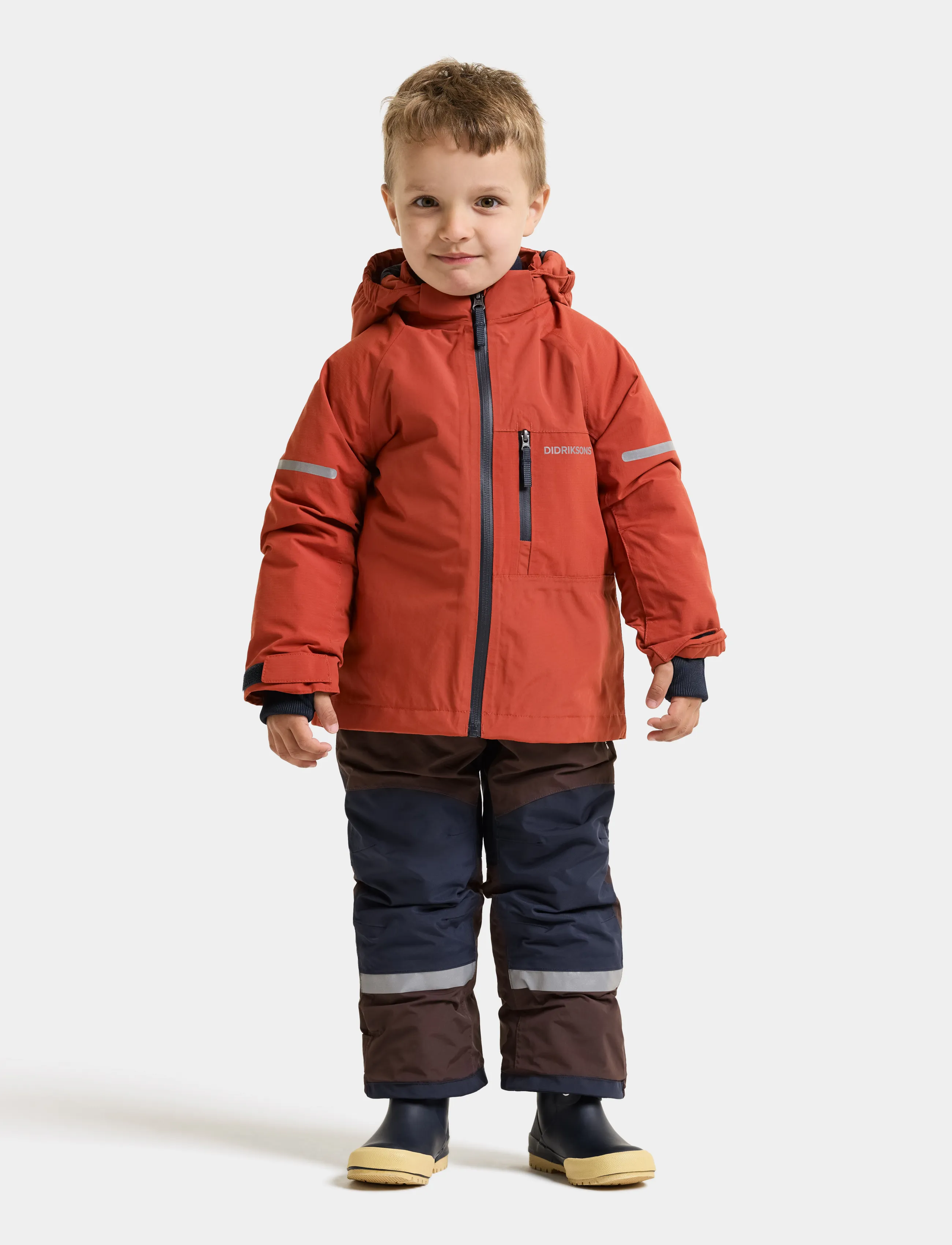 Didriksons - Falken Kids' Jacket - skaljackor - rust - 4