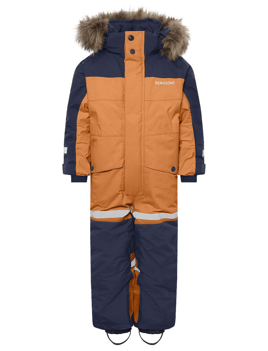 Didriksons - Bjärven Kids' Coverall - outdoor - almond tree - 1