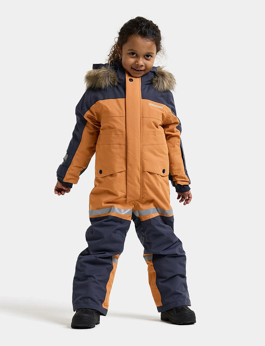 Didriksons - Bjärven Kids' Coverall - outdoor - almond tree - 0