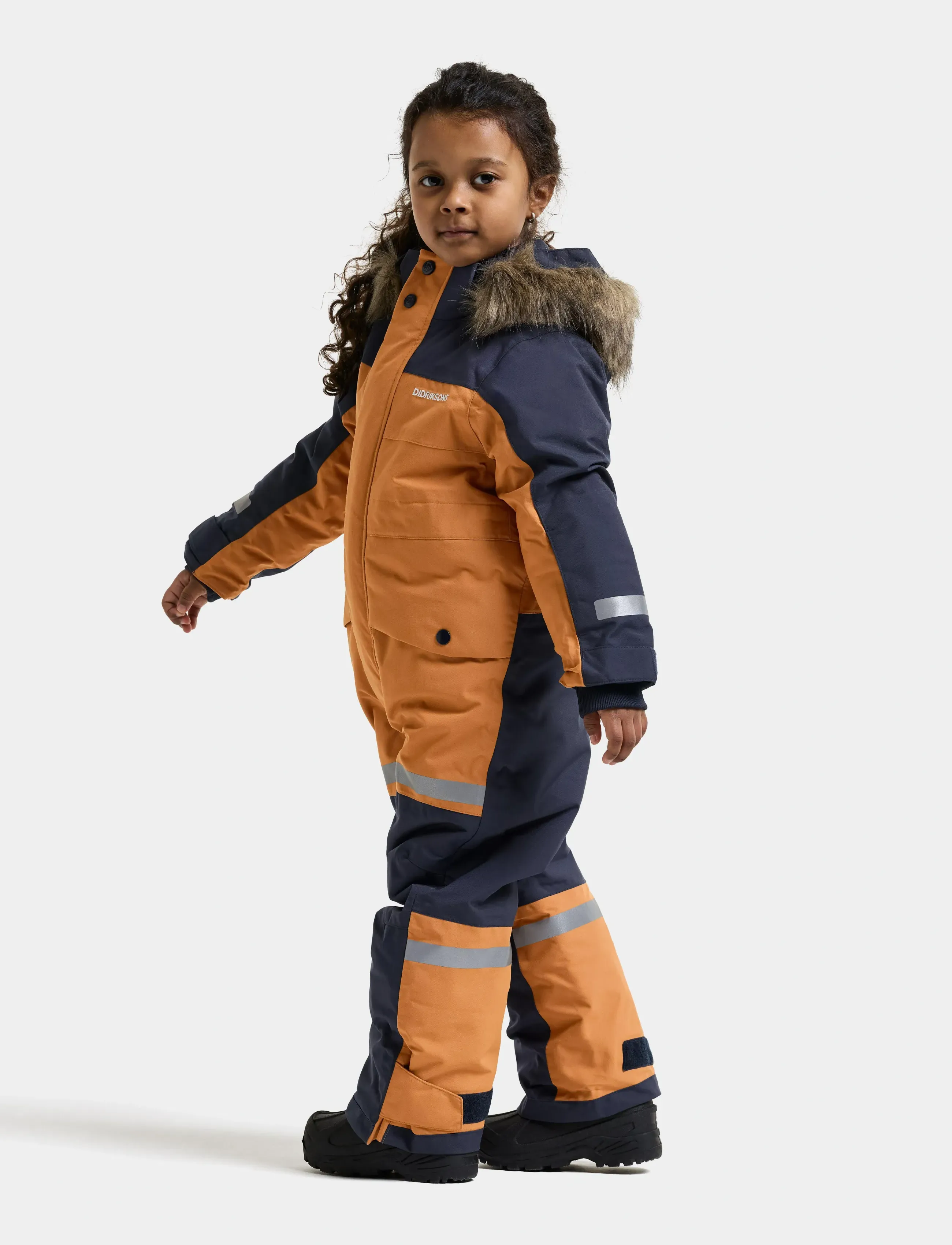 Didriksons - Bjärven Kids' Coverall - outdoor - almond tree - 5