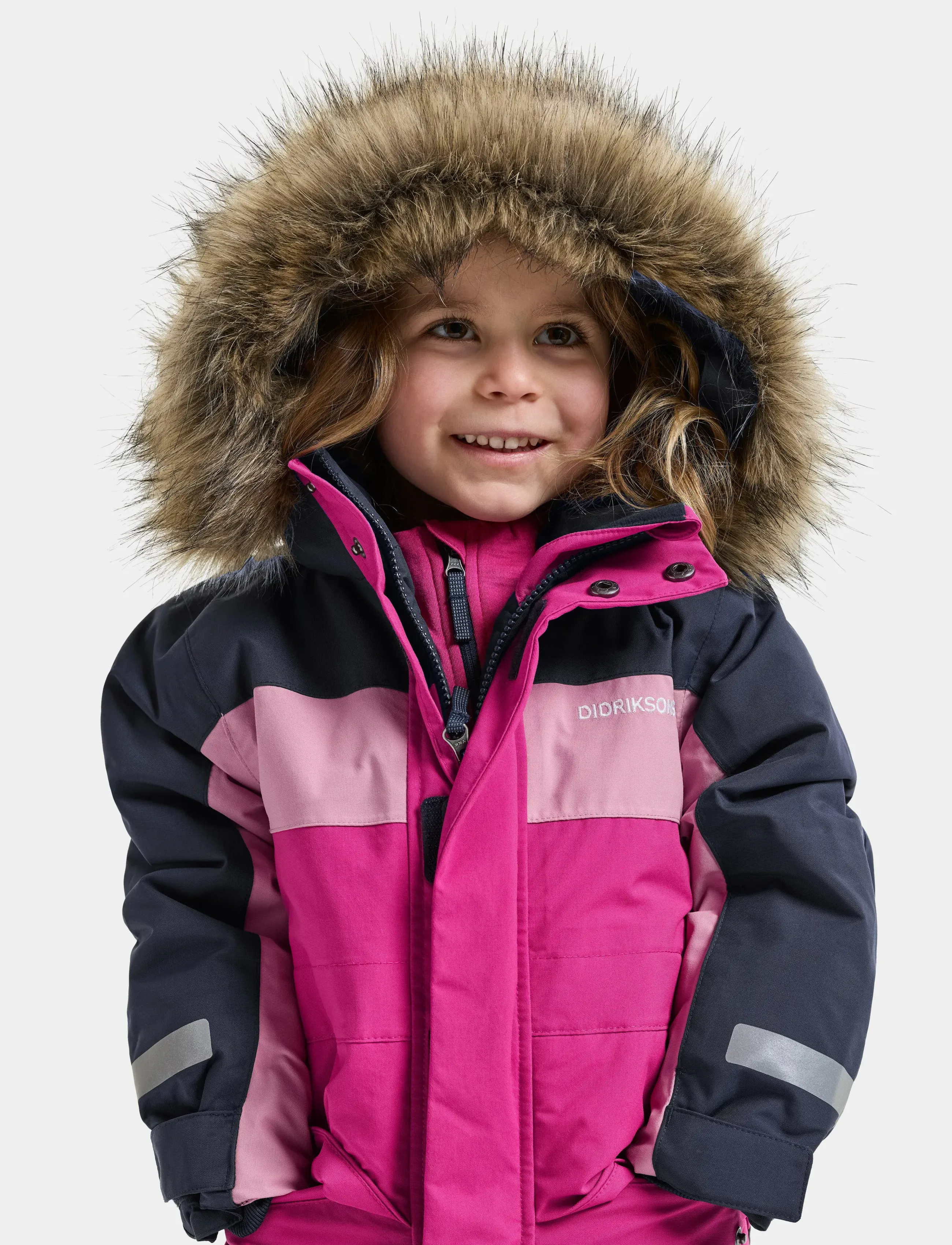 Didriksons - Bjärven Kids' Coverall - outdoor - cactus pink - 5