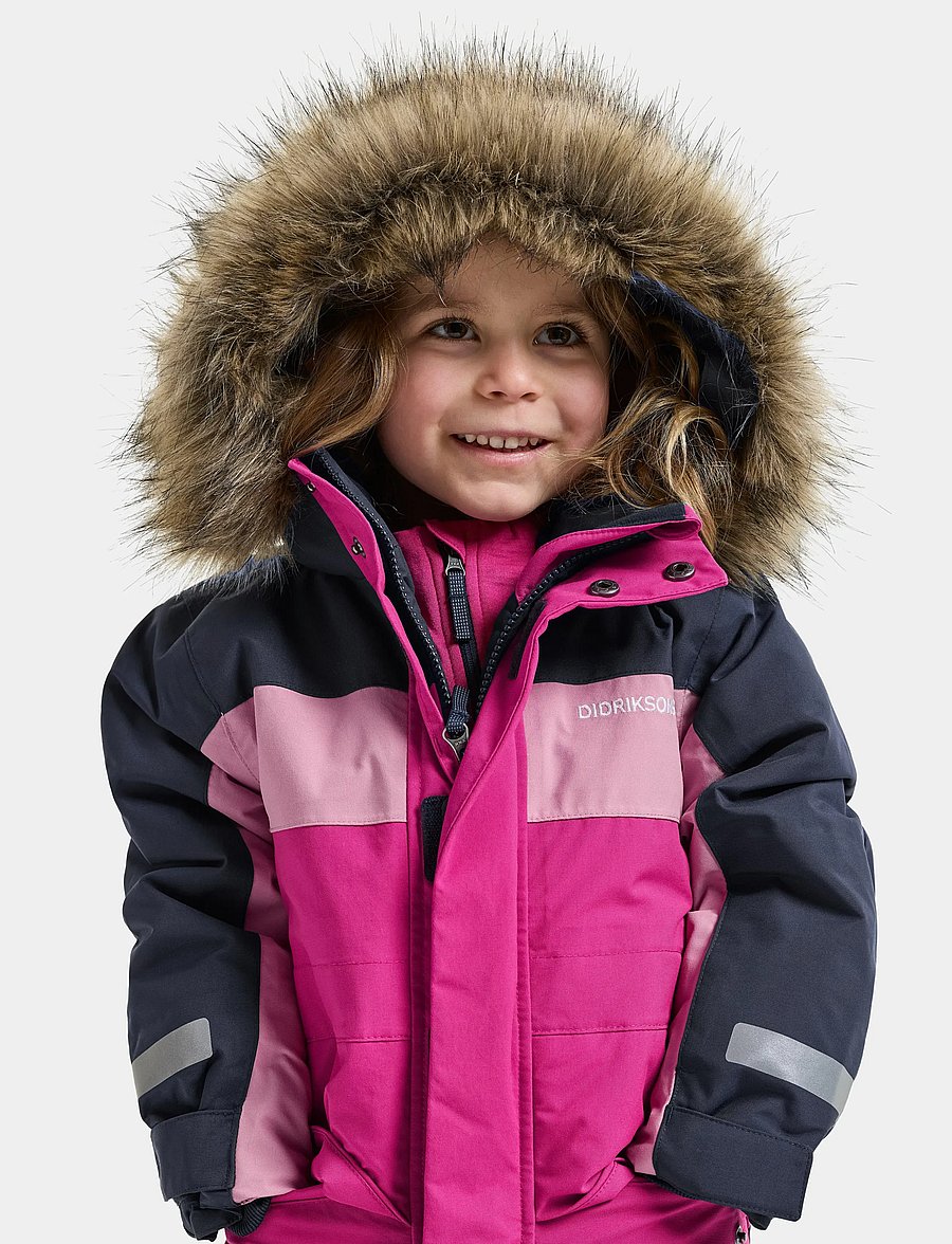 Didriksons - Bjärven Kids' Coverall - overtøj - cactus pink - 5